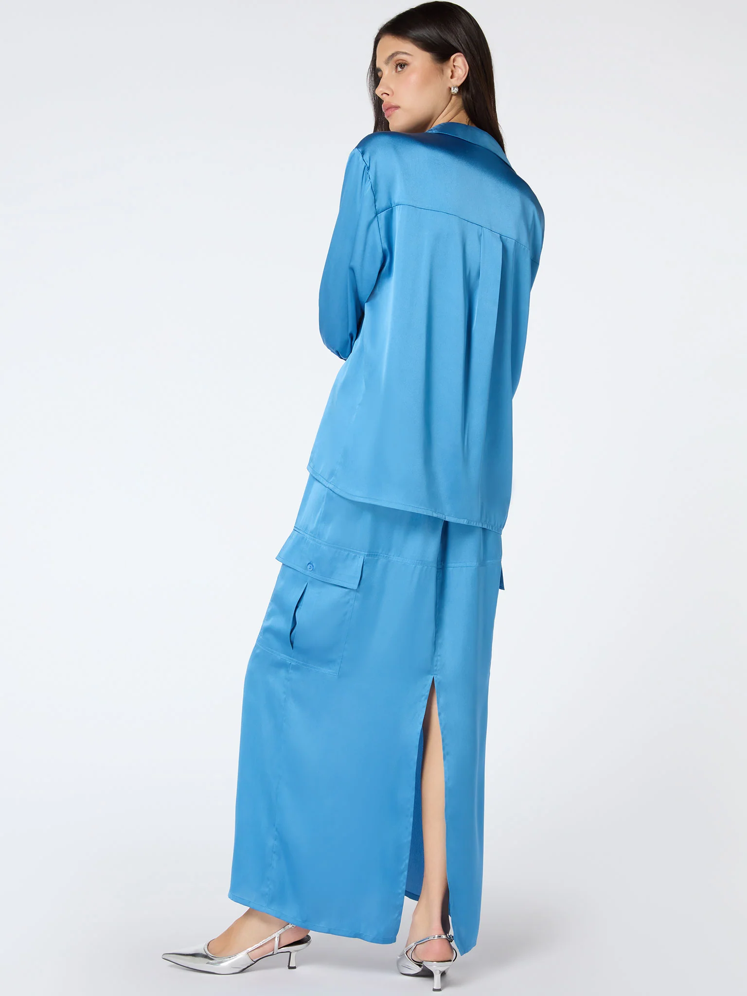 Adalyn Maxi Skirt in Light Blue - Image 3