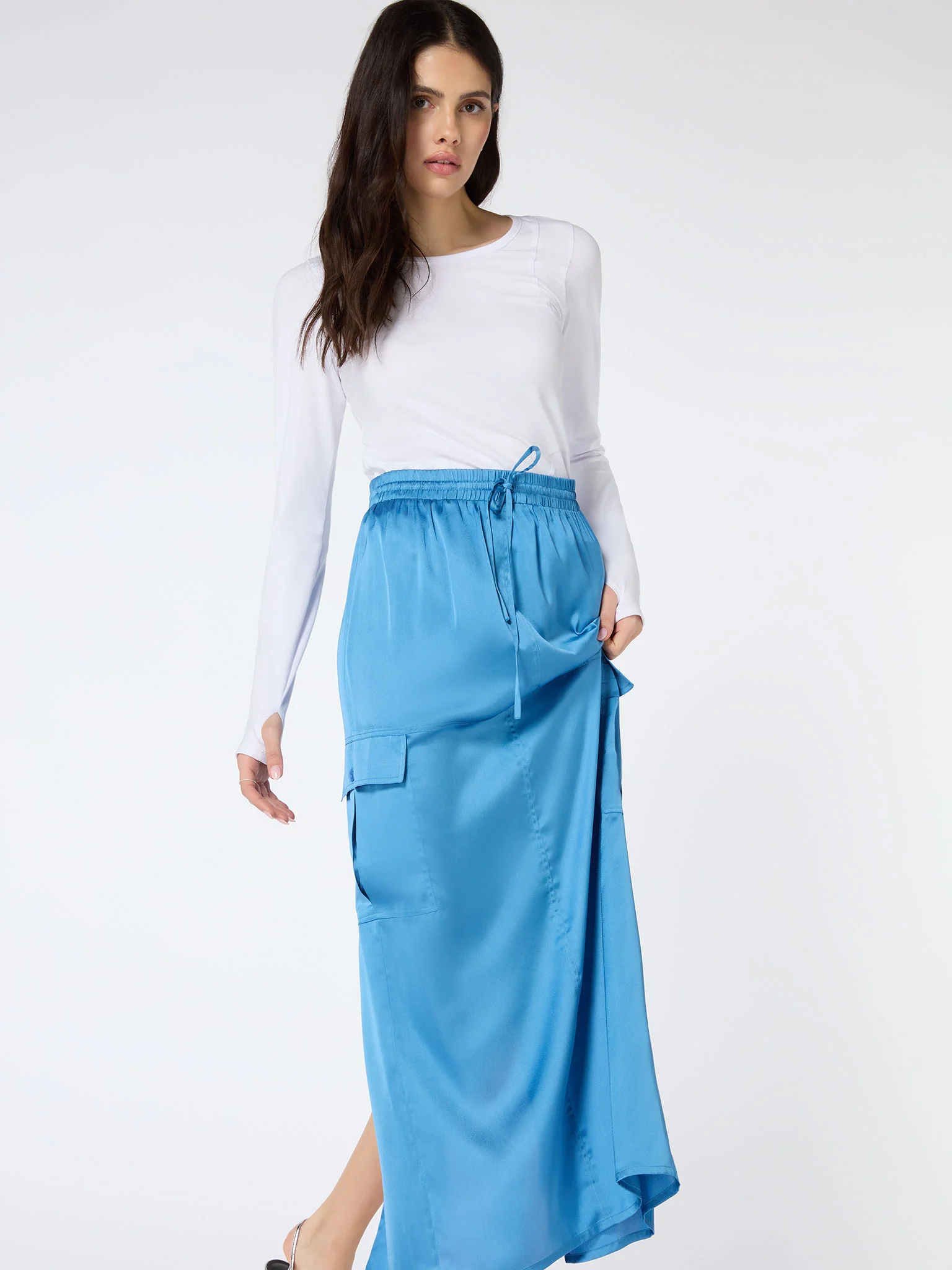 Adalyn Maxi Skirt in Light Blue - Image 6