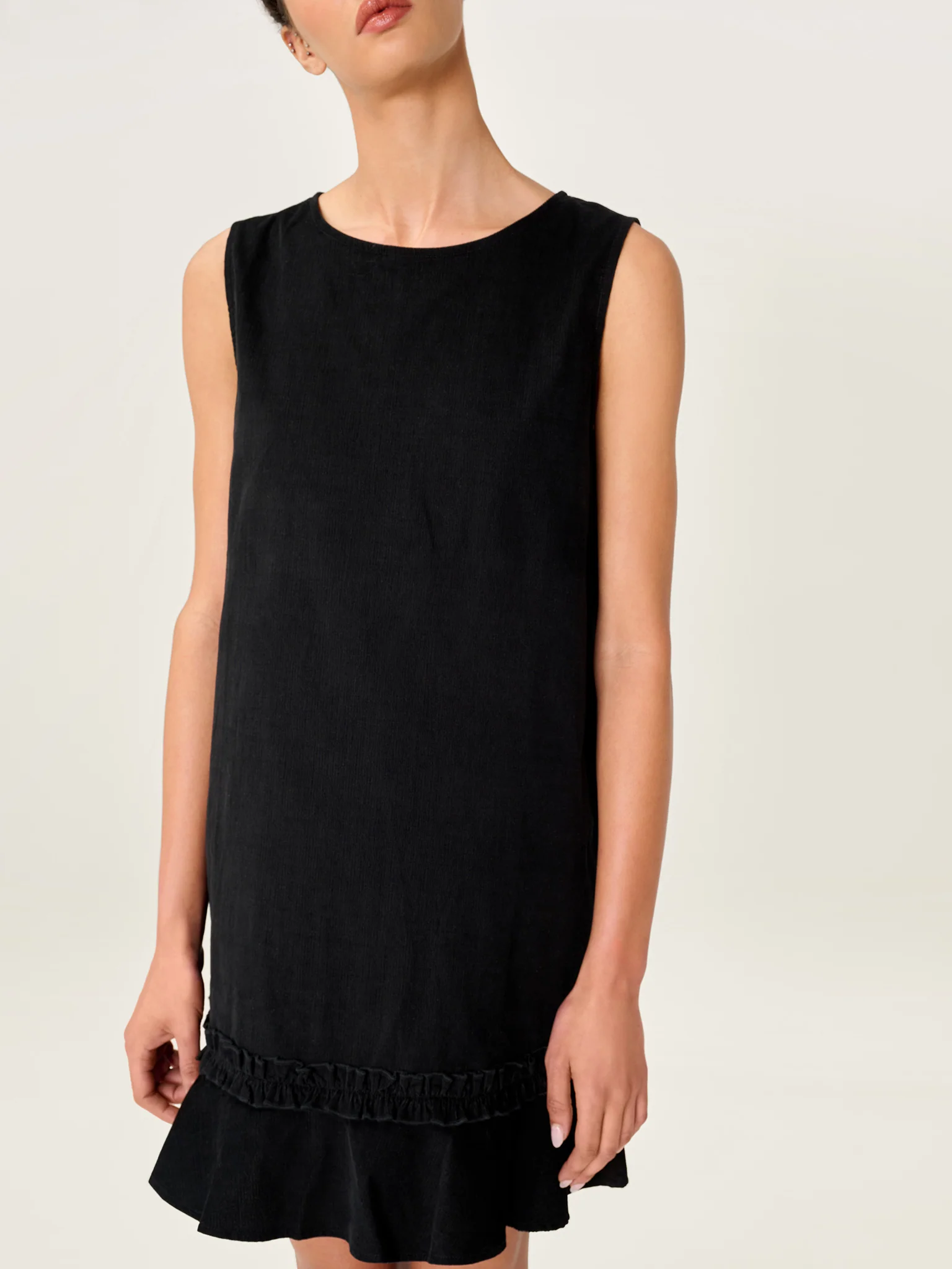 Adora Cord Dress in Black - Image 5