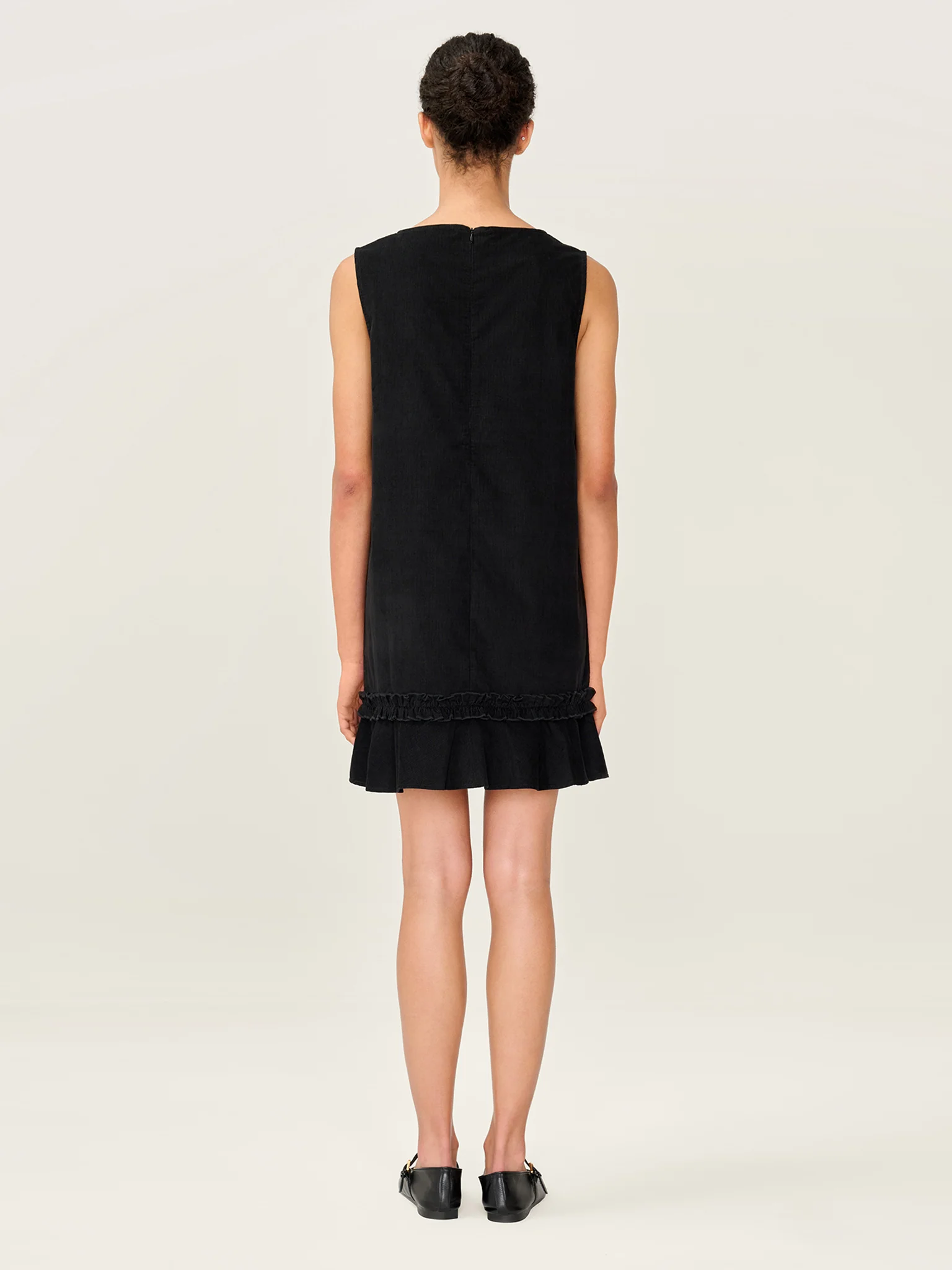 Adora Cord Dress in Black - Image 7