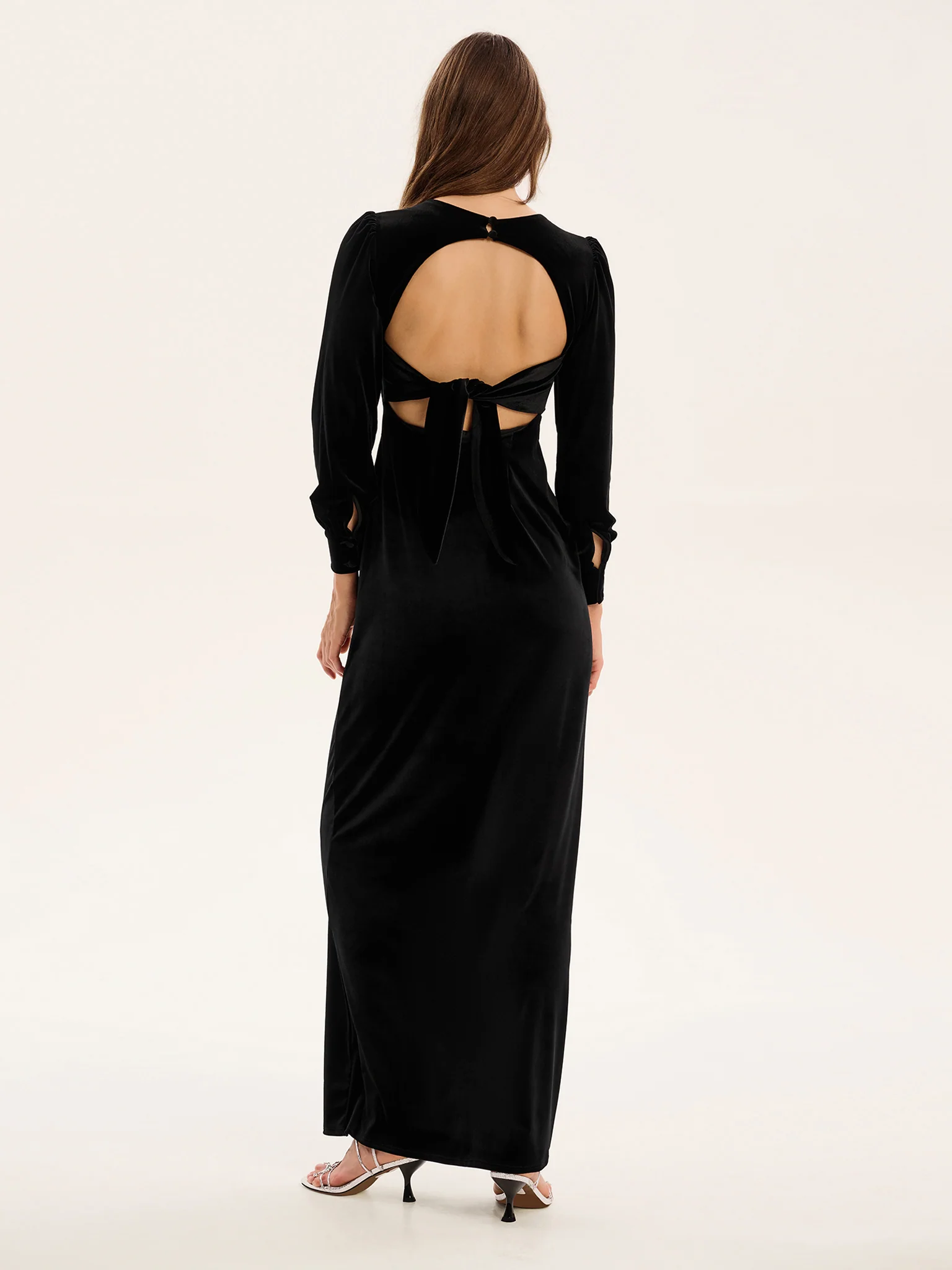 Aeryn Velvet Dress in Black - Image 2