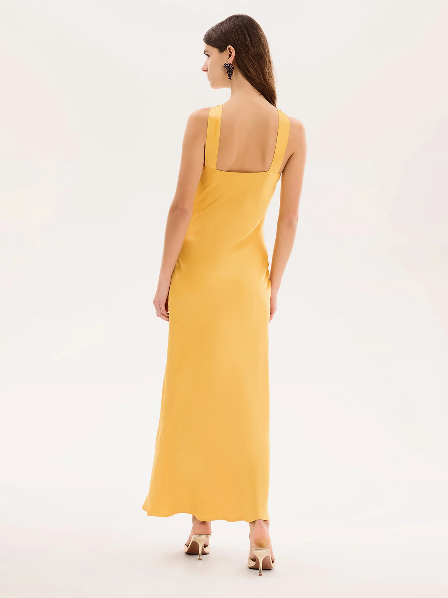 Alessia Dress in Egg Yolk Yellow - Image 3