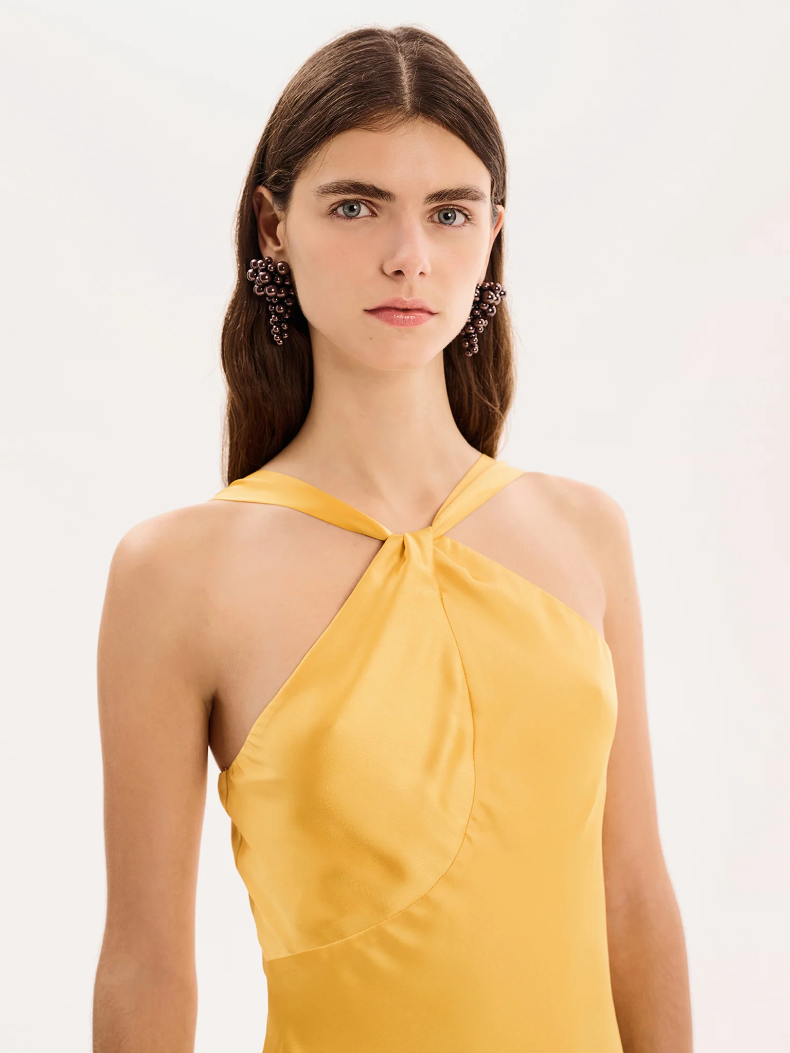 Alessia Dress in Egg Yolk Yellow - Image 4