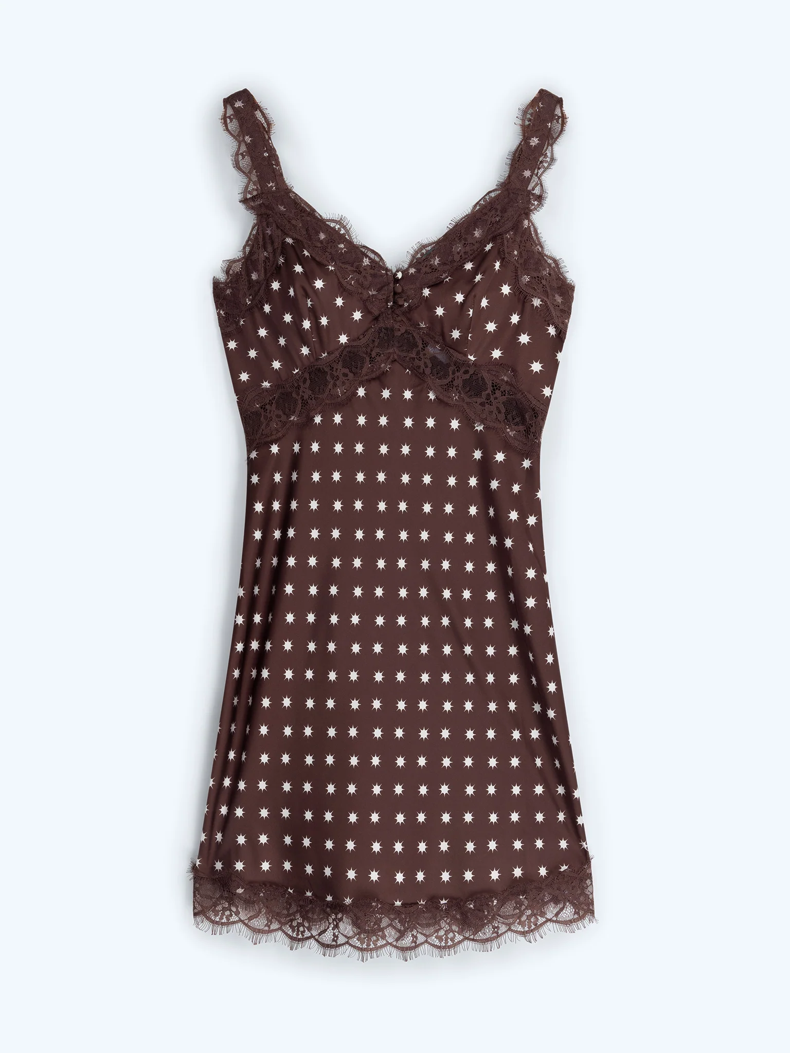 Allie Mini Dress in Brown Starburst - Image 6