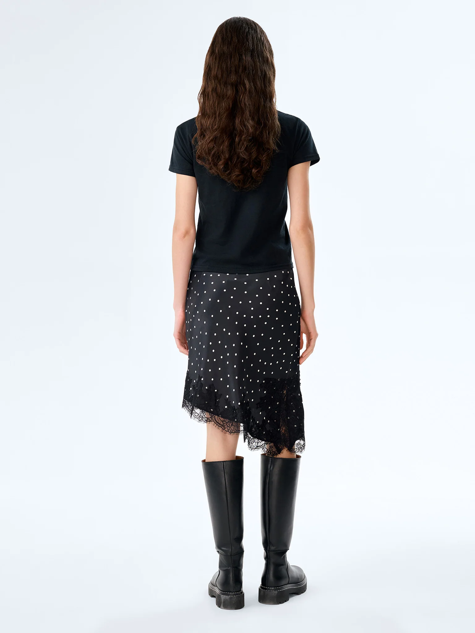 Amada Skirt in Black Polka Dot - Image 5