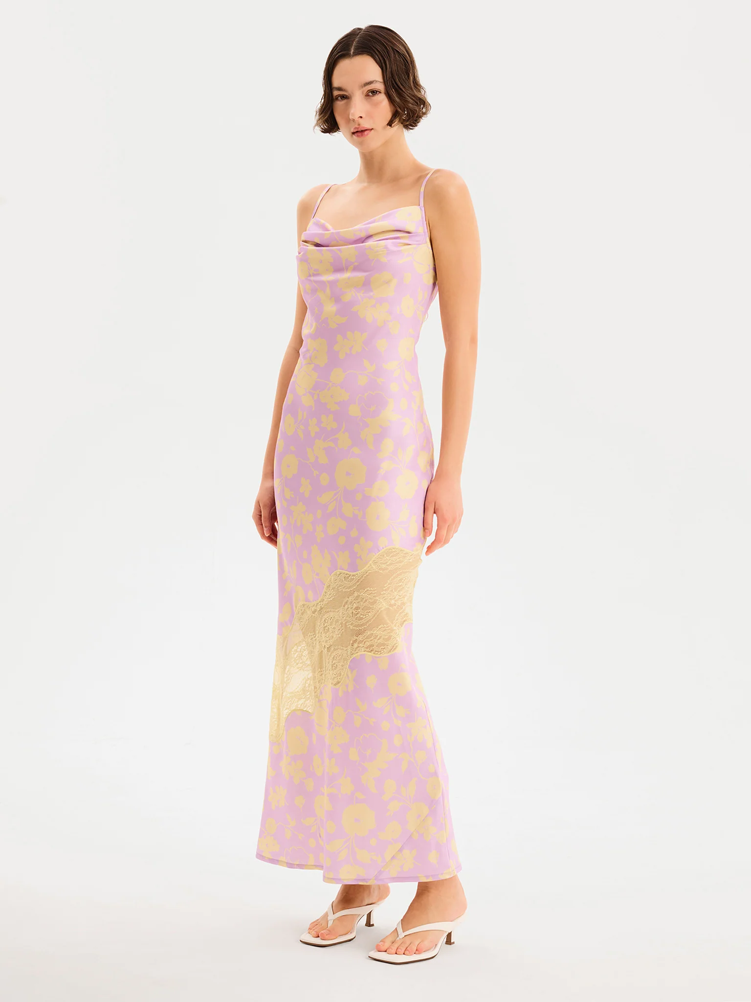 Amber Floral Dress in Lilac Floral - Image 3