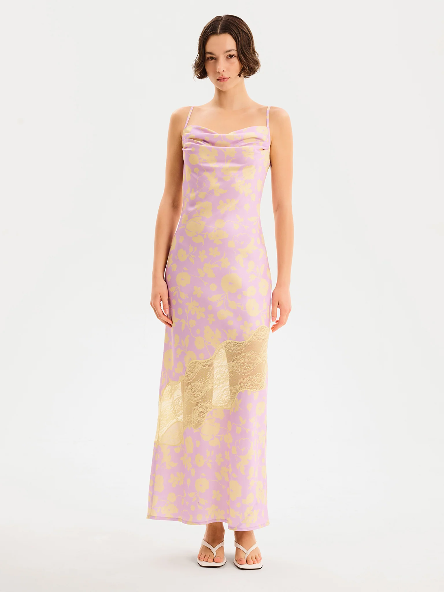 Amber Floral Dress in Lilac Floral - Image 5