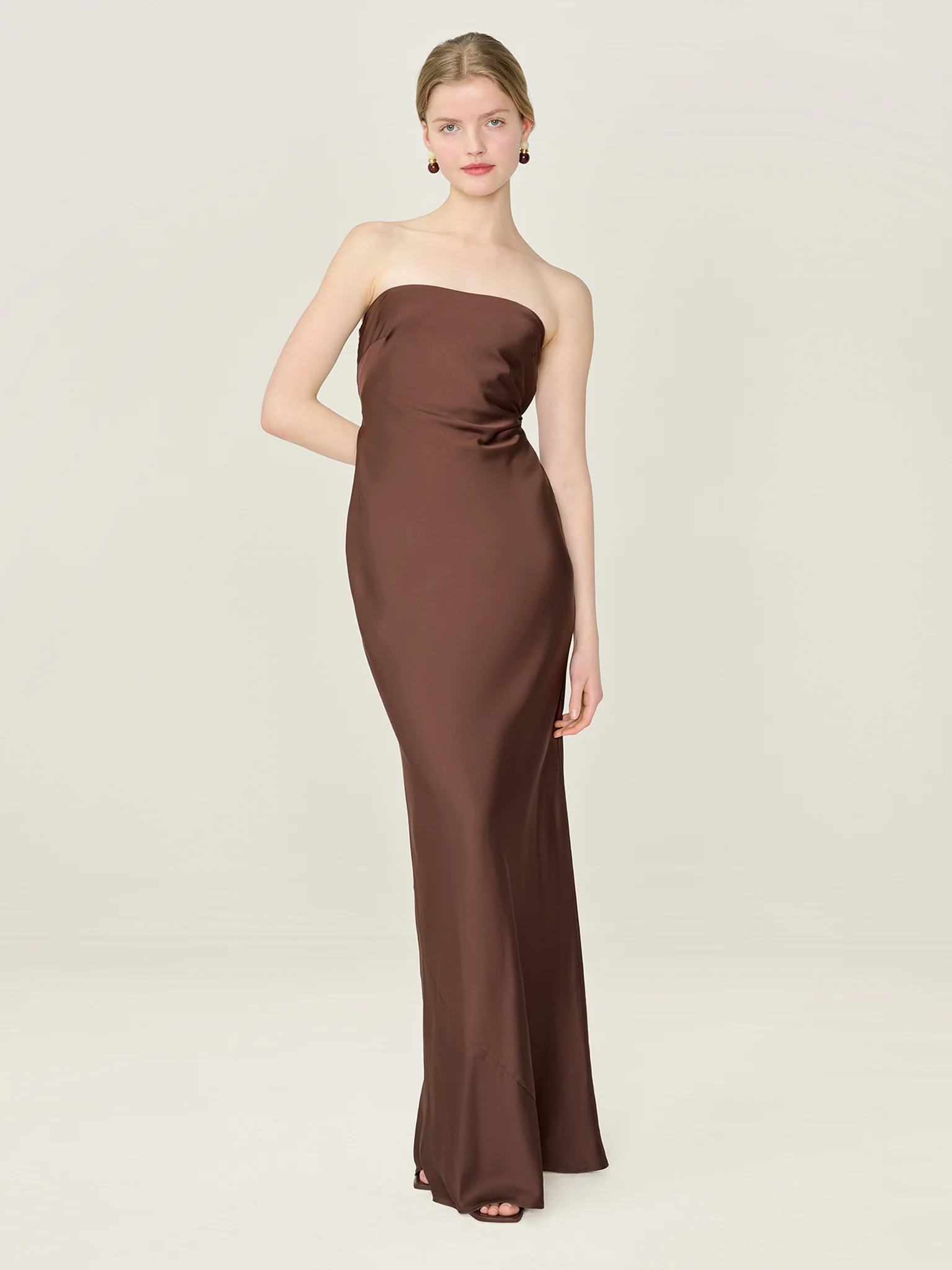 Amdra Dress in Chocolate - Image 3