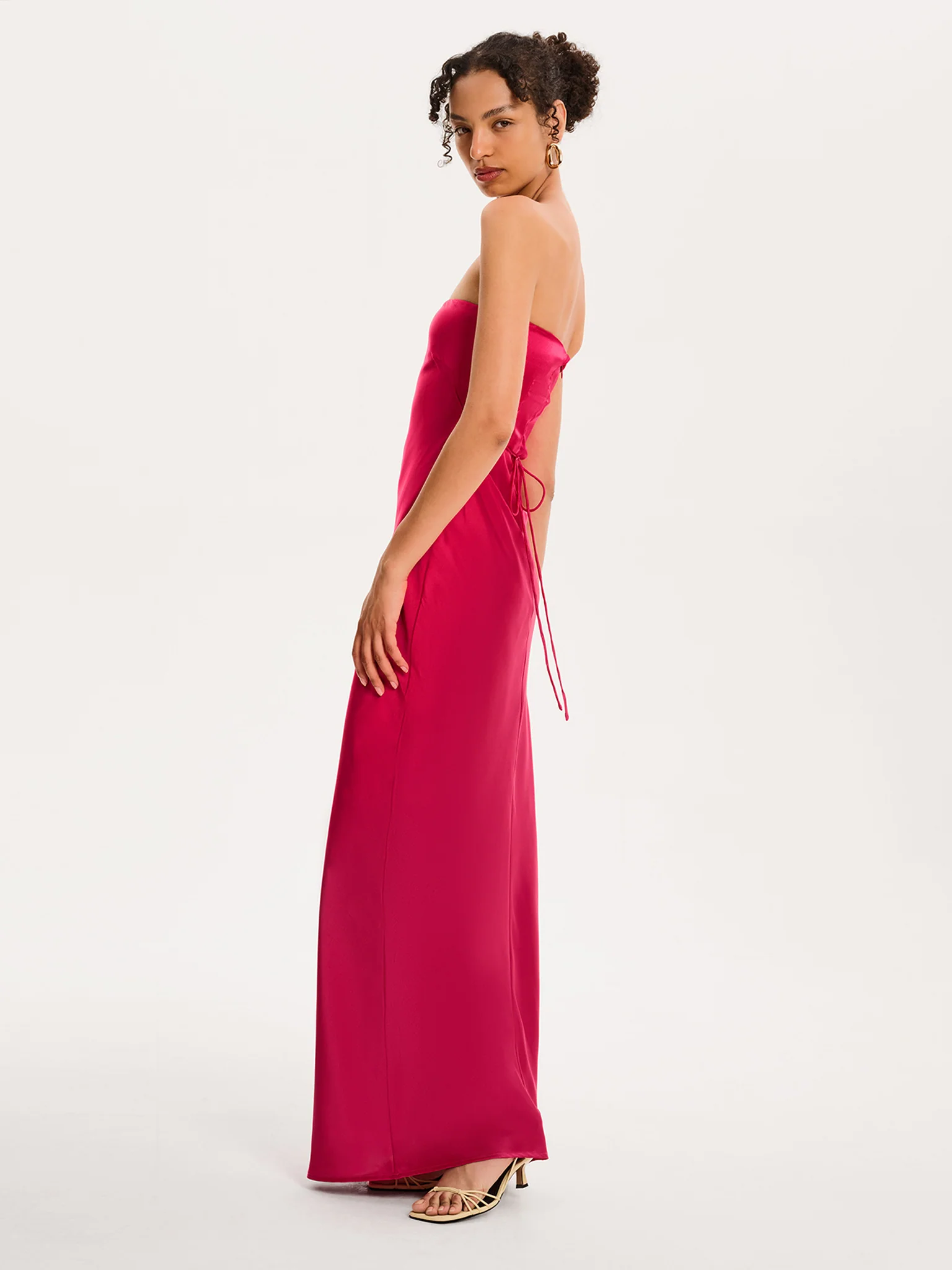 Amdra Maxi Dress in Magenta - Image 4