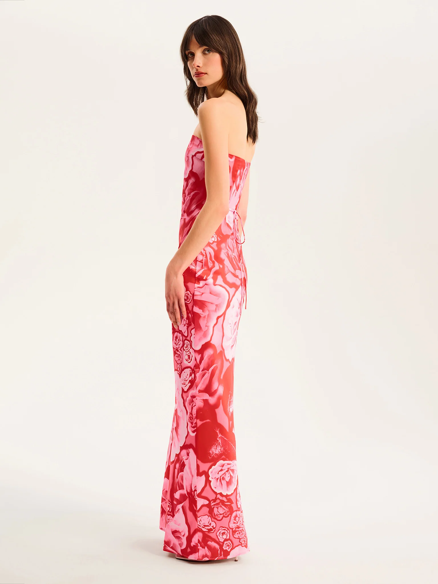 Amdra Maxi Dress in Red Floral - Image 3