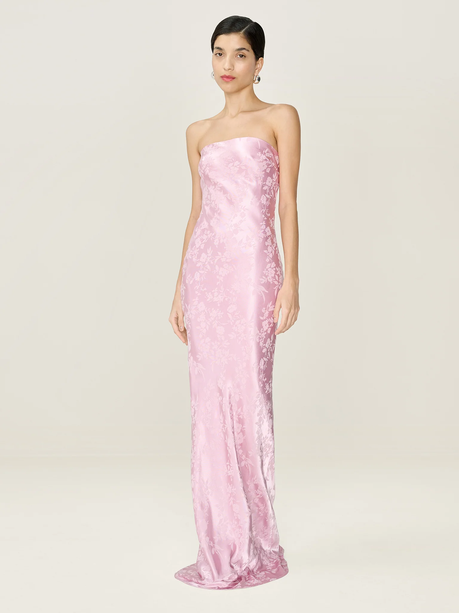 Amdra Jacquard Dress in Bleached Mauve - Image 2