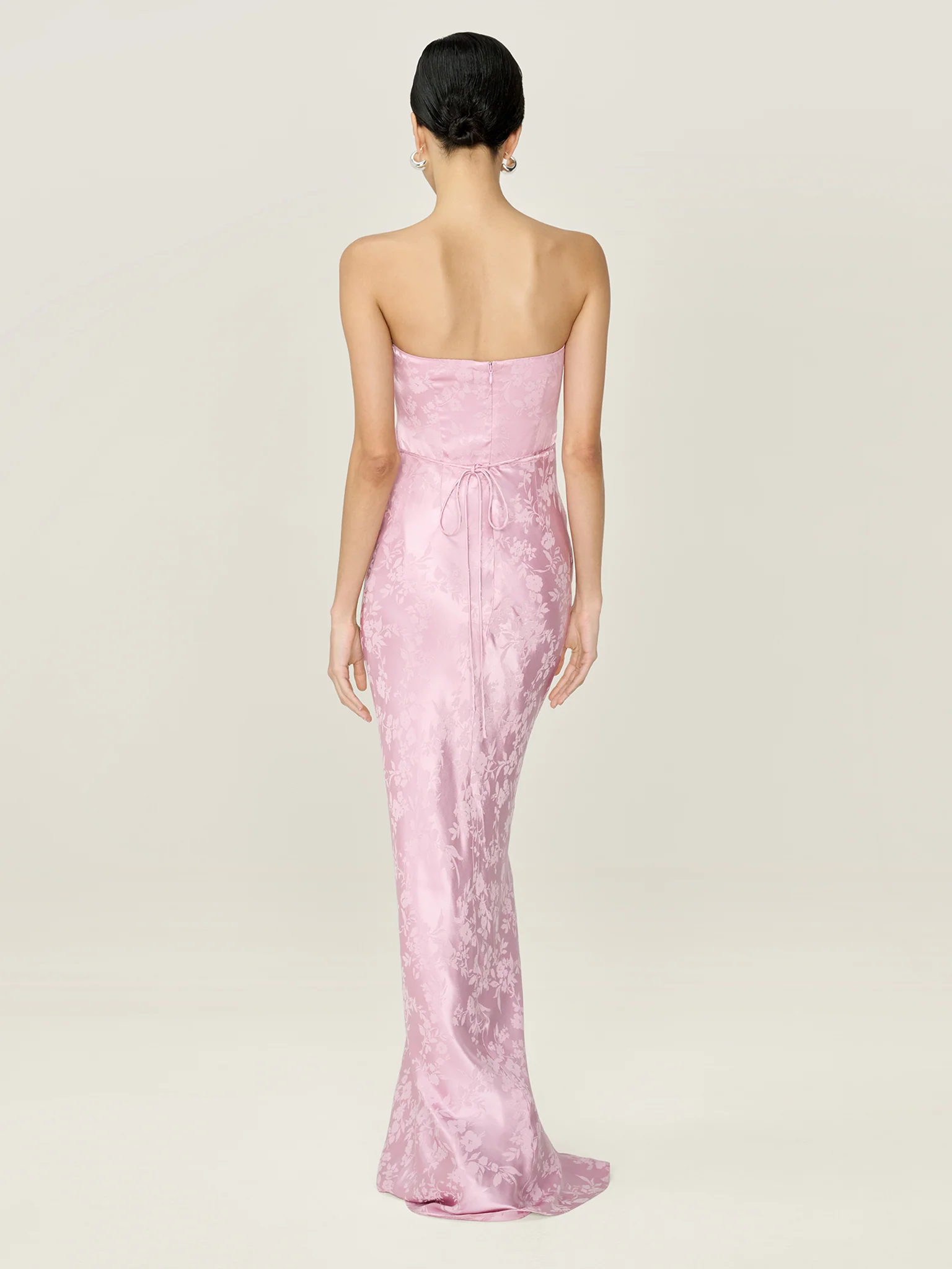 Amdra Jacquard Dress in Bleached Mauve - Image 4