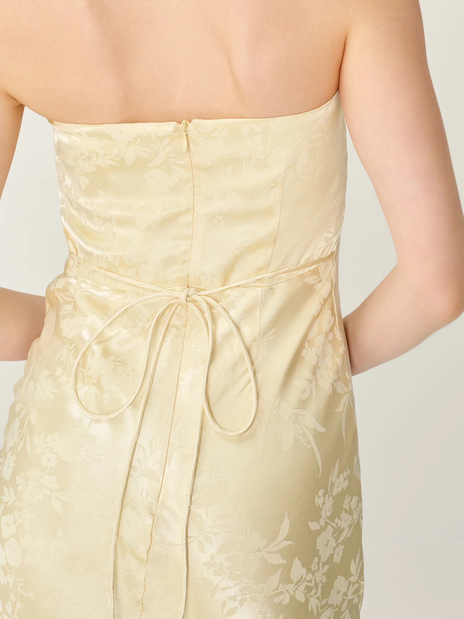 Amdra Jacquard Dress in Double Cream - Image 5