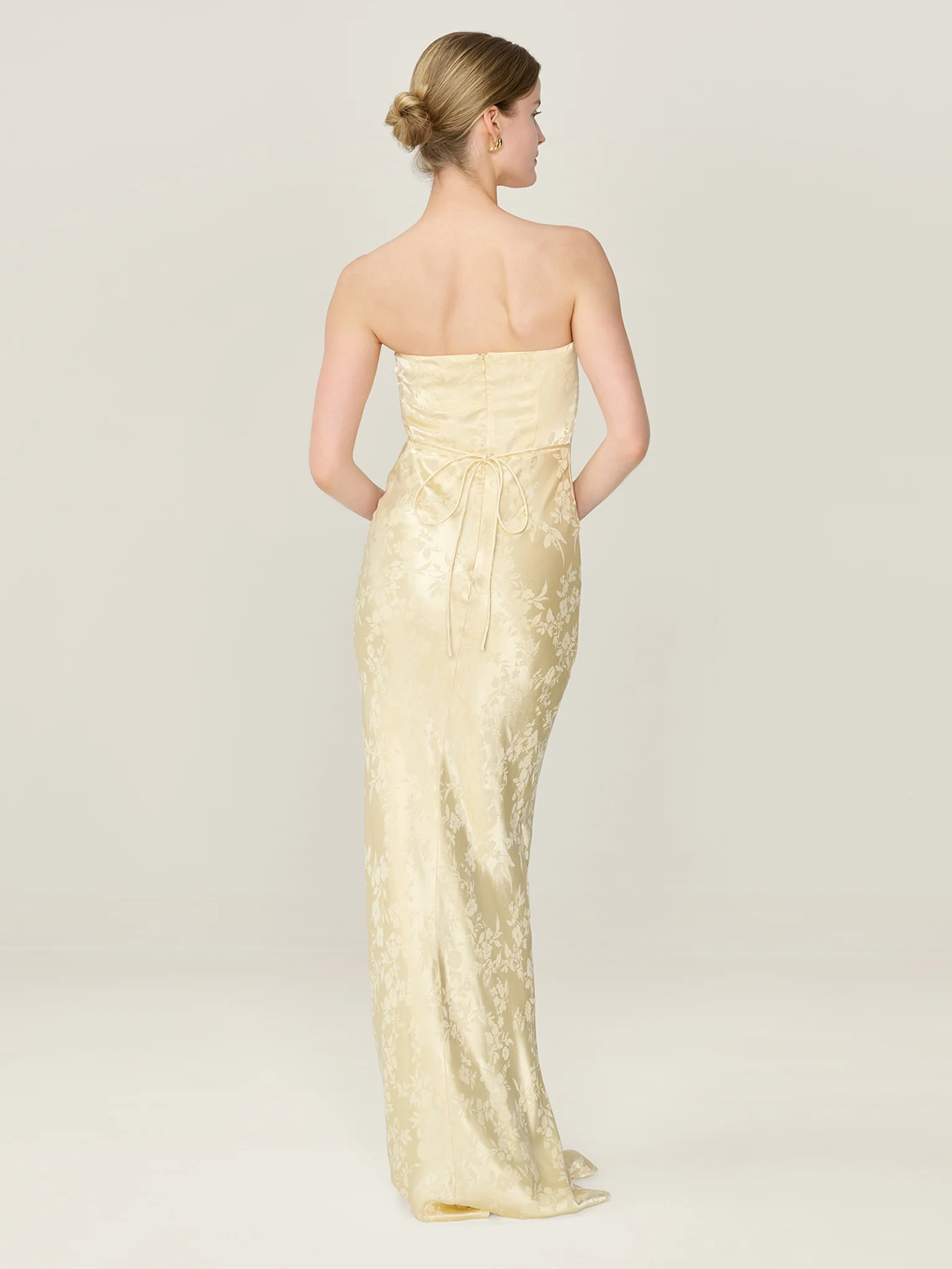Amdra Jacquard Dress in Double Cream - Image 6