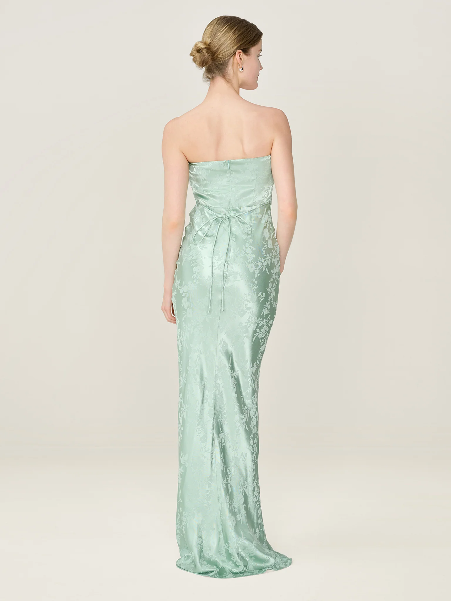 Amdra Jacquard Dress in Sage - Image 5