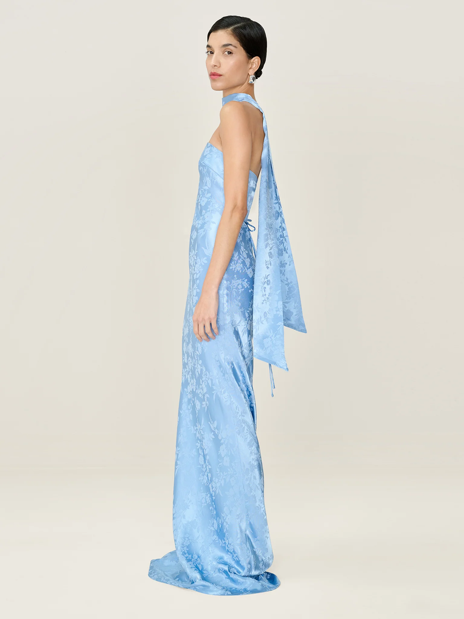 Amdra Jacquard Dress in Vista Blue - Image 2