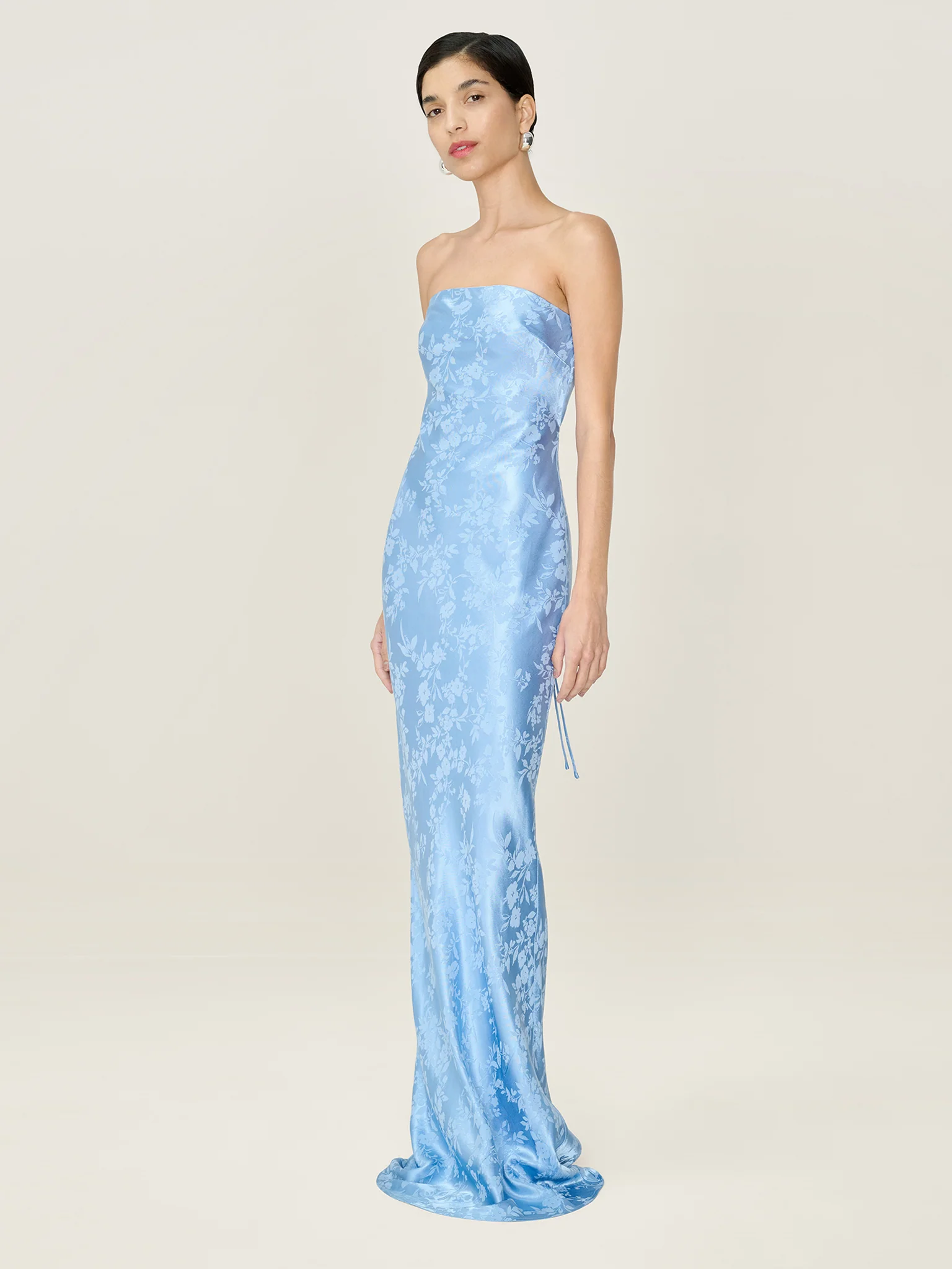 Amdra Jacquard Dress in Vista Blue - Image 3