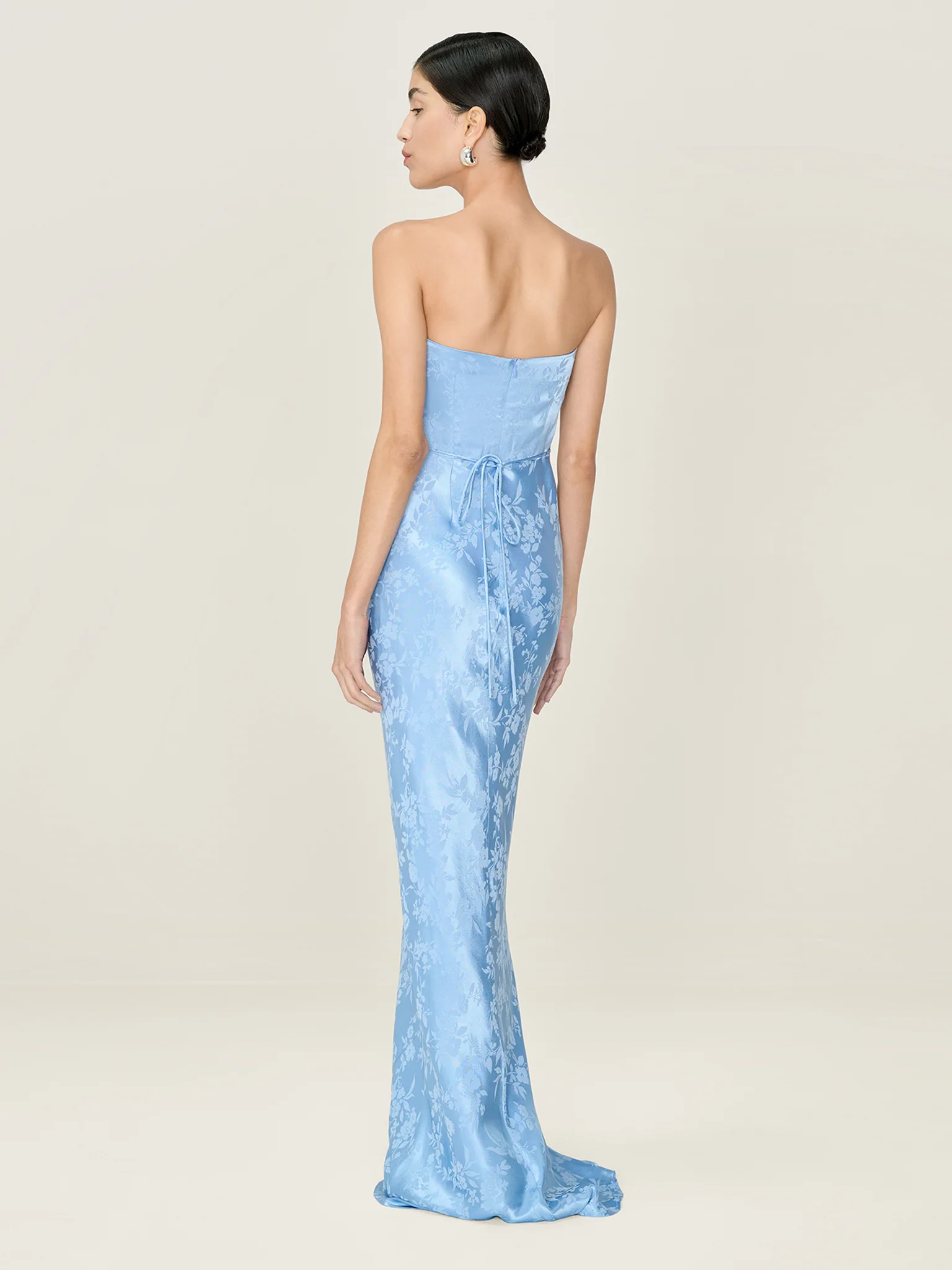 Amdra Jacquard Dress in Vista Blue - Image 4
