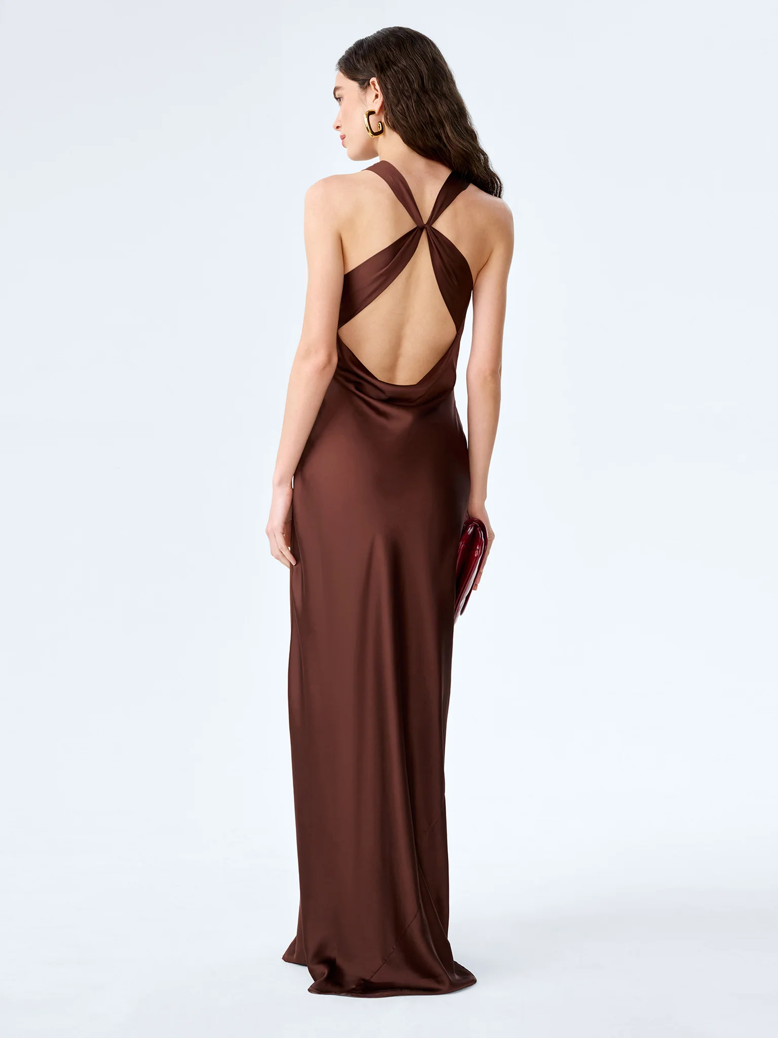 Andrea Dress in Chocolate / Black Lace - Image 6