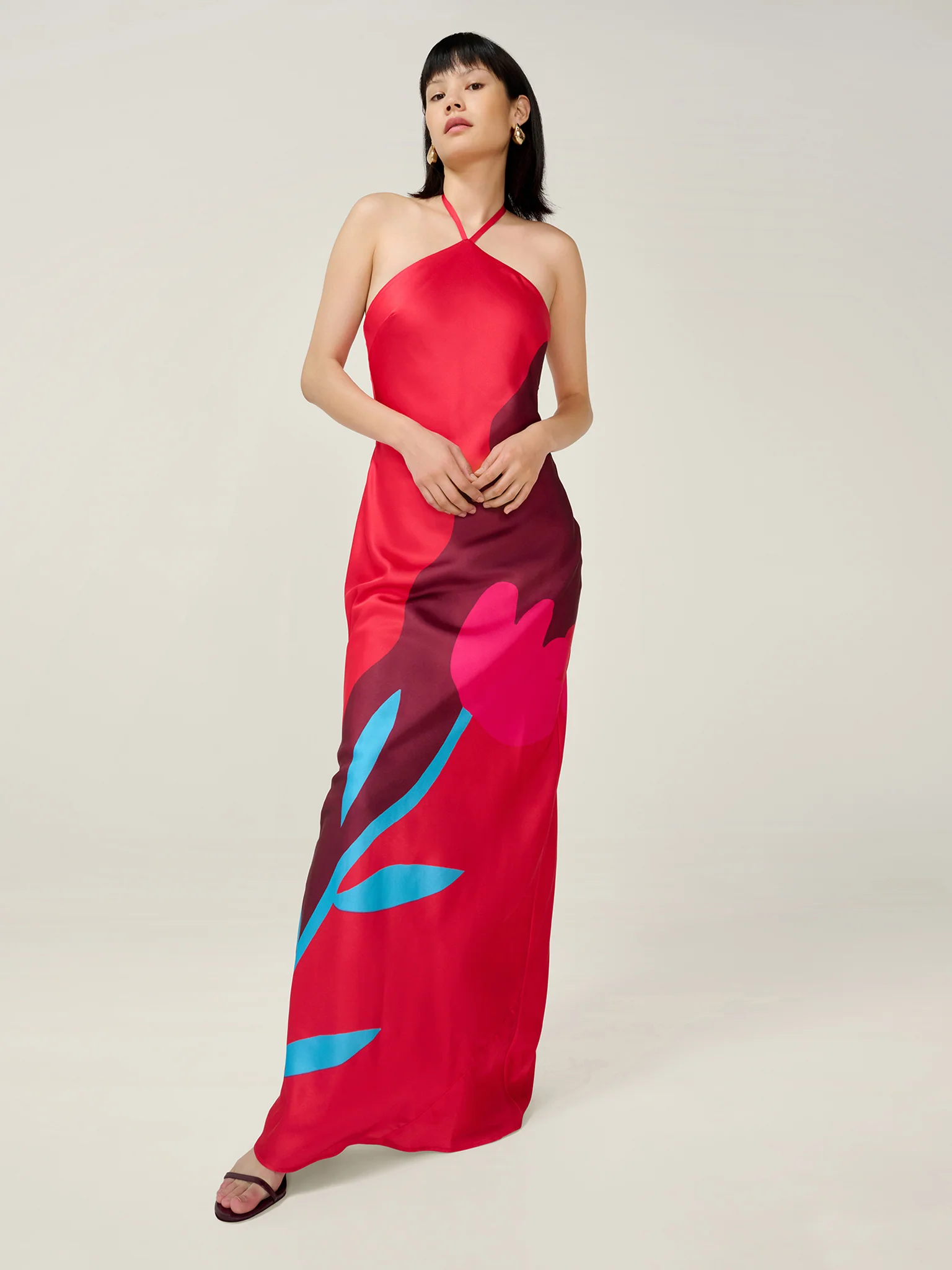 Andy Dress in Tulip Collage Print - Image 2