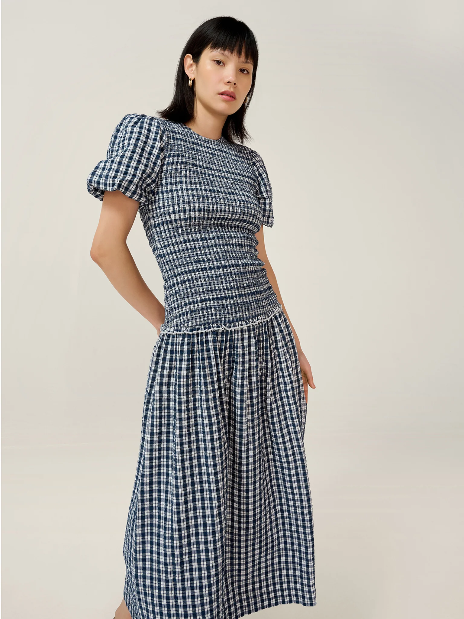 Aria Check Dress - Image 3