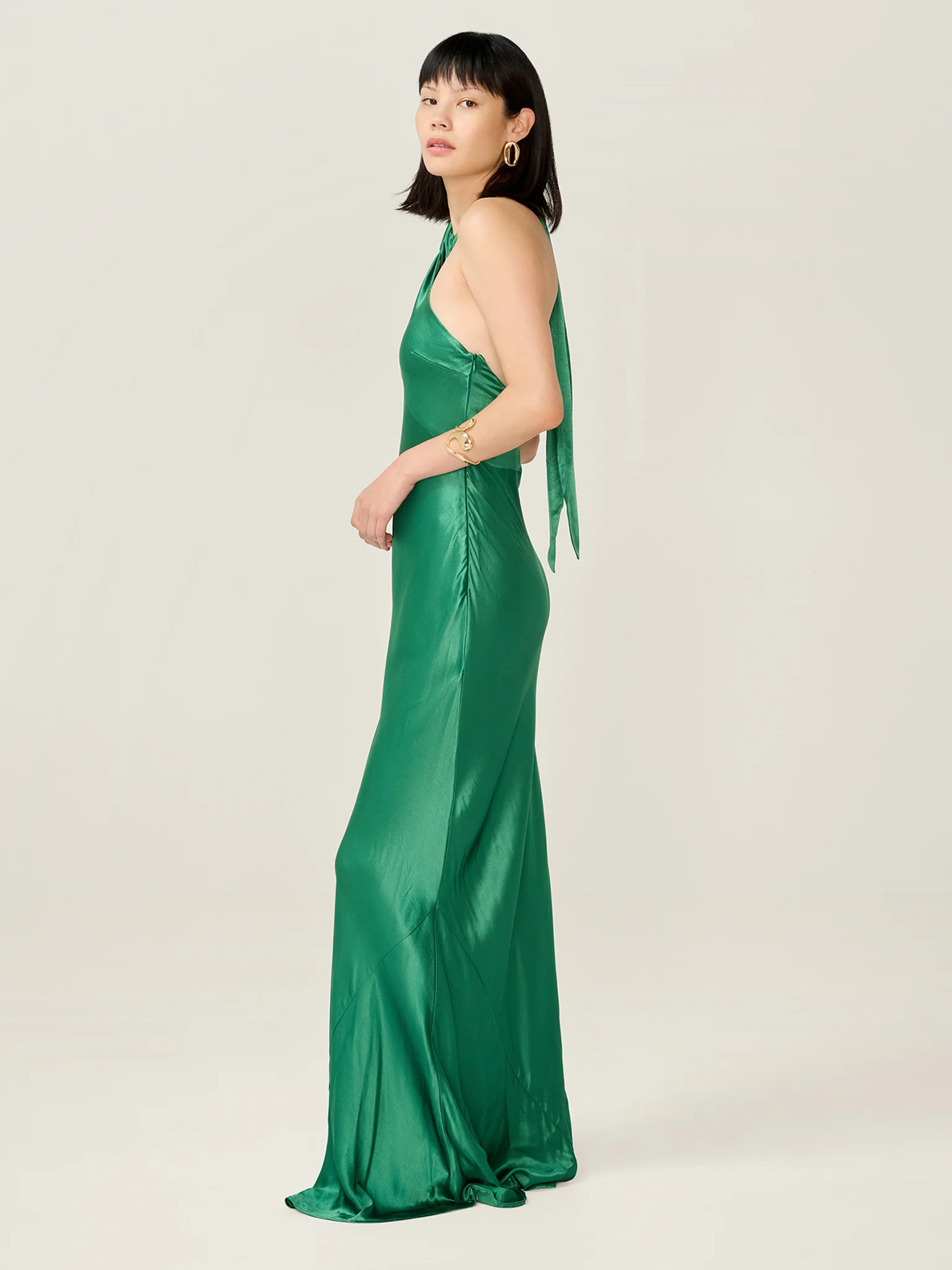 Arles Dress in Forest Green - Image 2