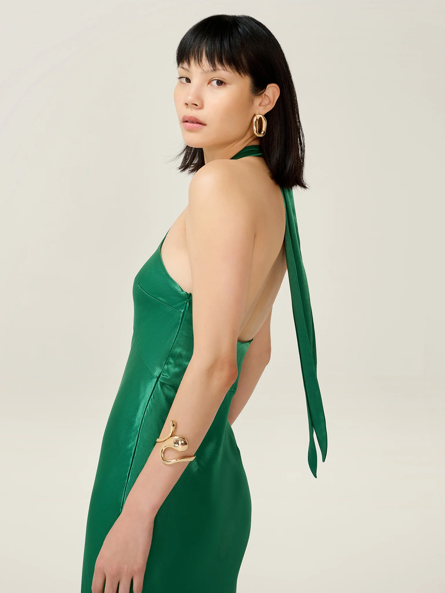 Arles Dress in Forest Green - Image 4