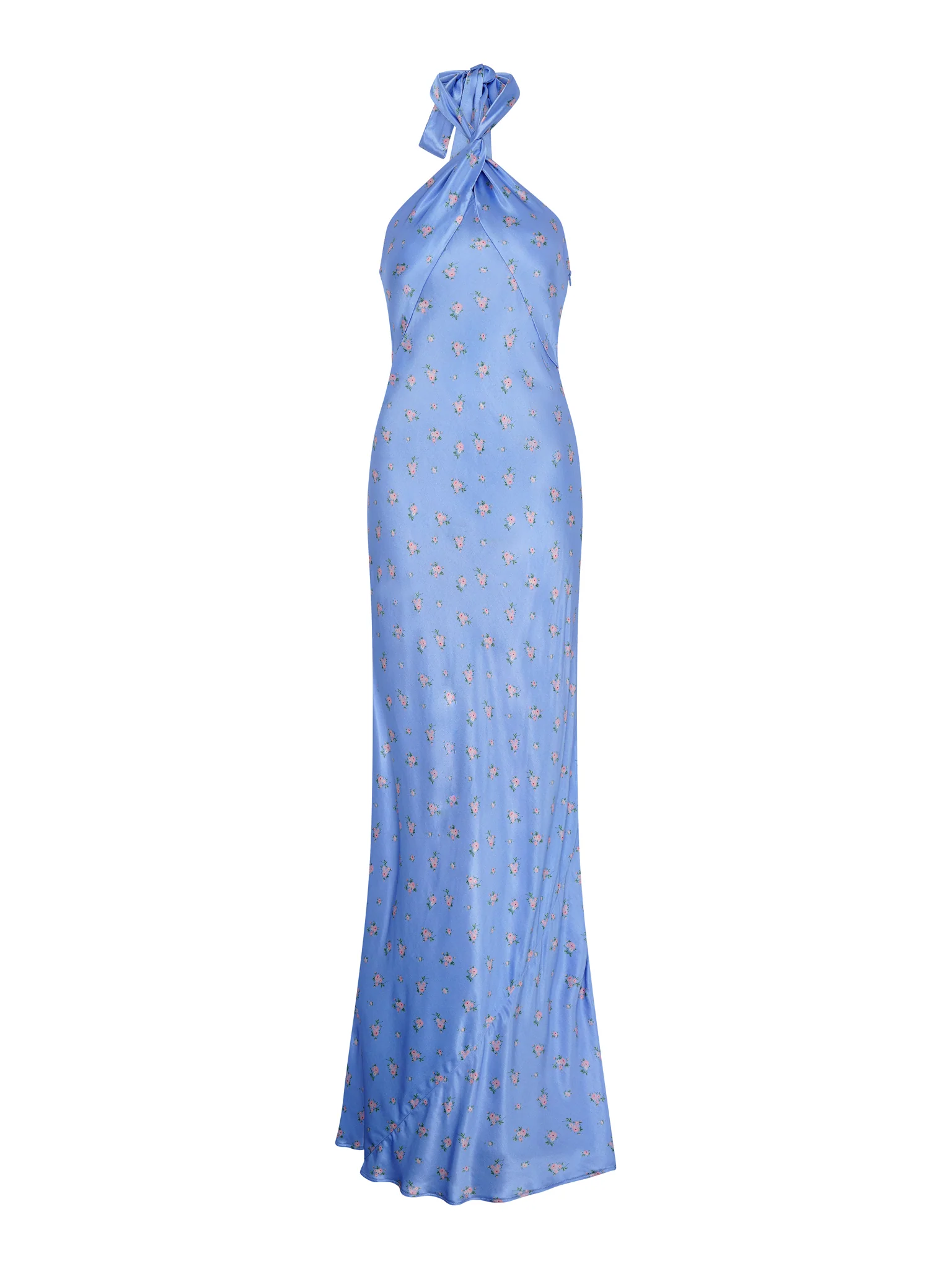 Arles Floral Dress in Light Blue - Image 6