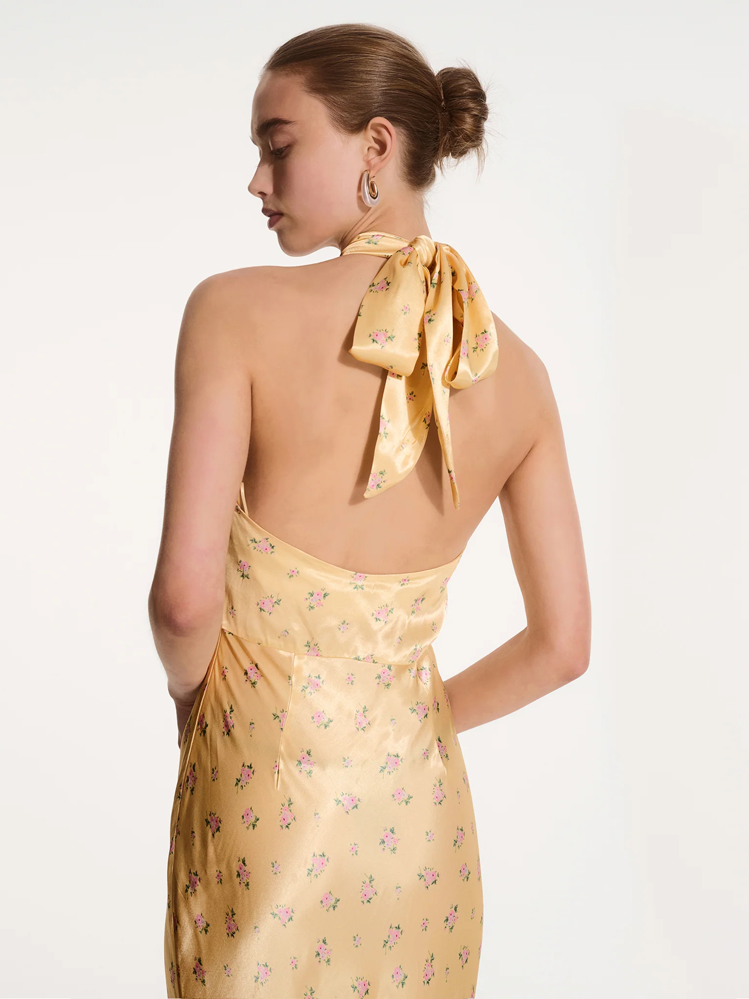 Arles Floral Dress in Vintage Yellow - Image 3