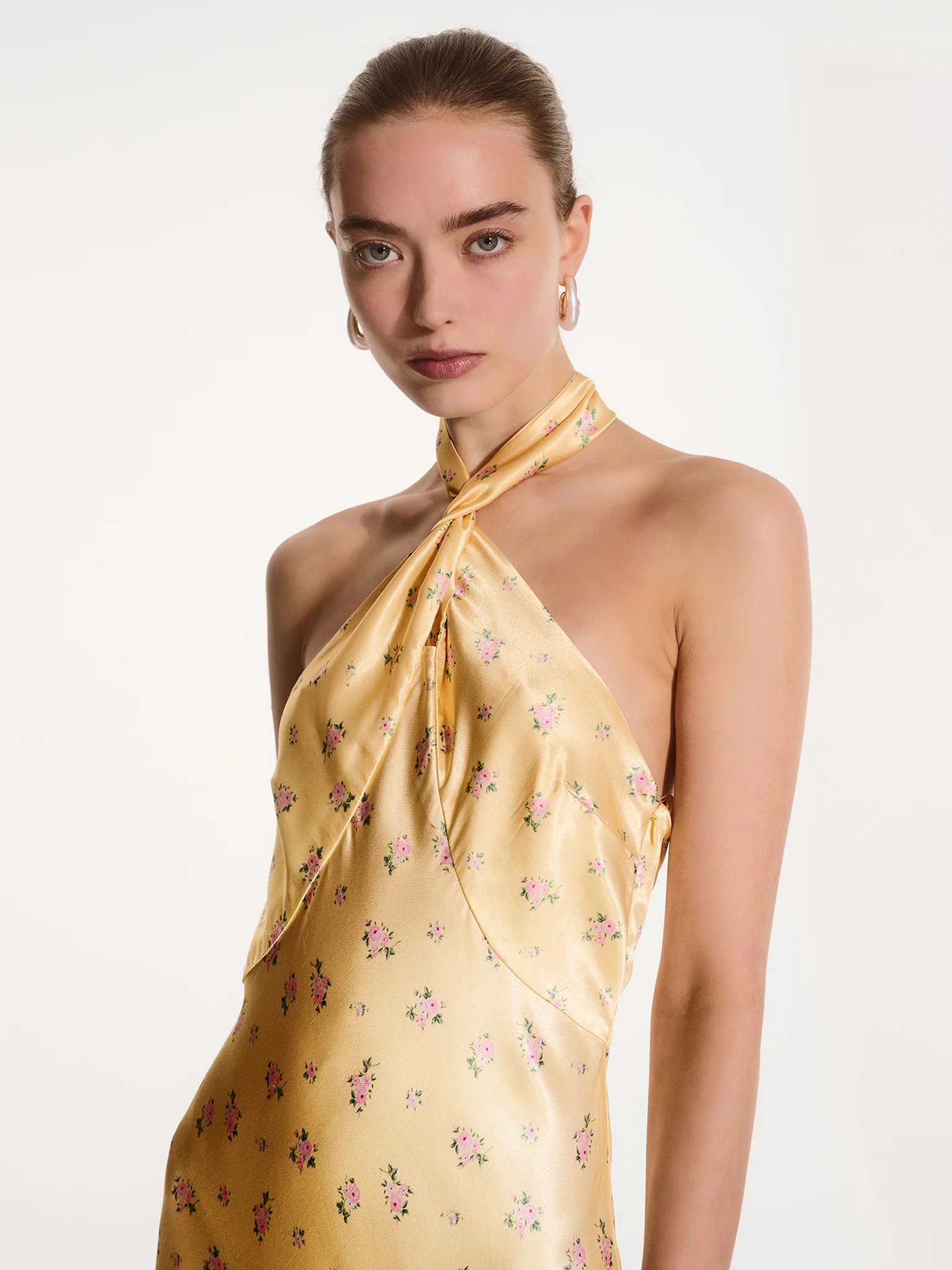 Arles Floral Dress in Vintage Yellow - Image 4