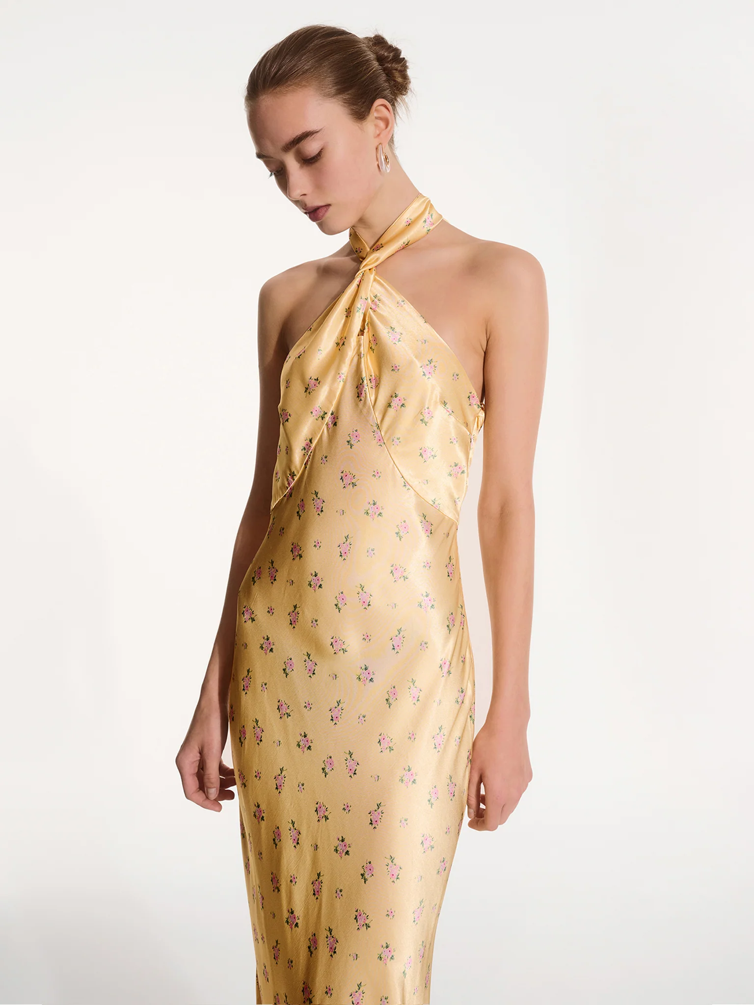 Arles Floral Dress in Vintage Yellow - Image 5