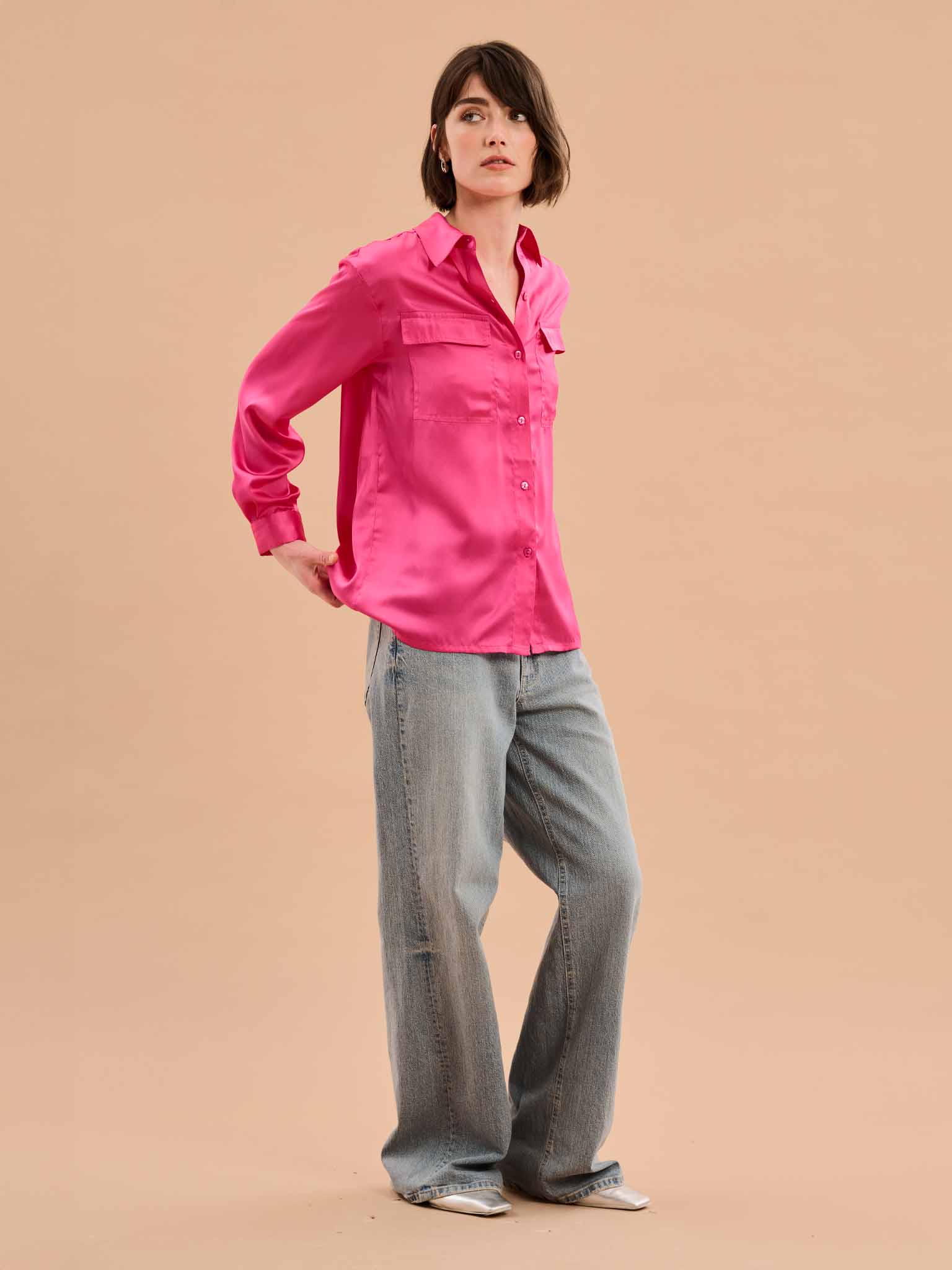 Ashlyn Shirt in Magenta - Image 2