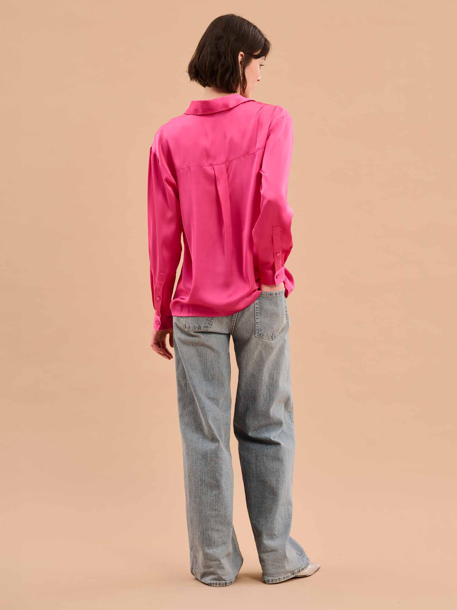 Ashlyn Shirt in Magenta - Image 4