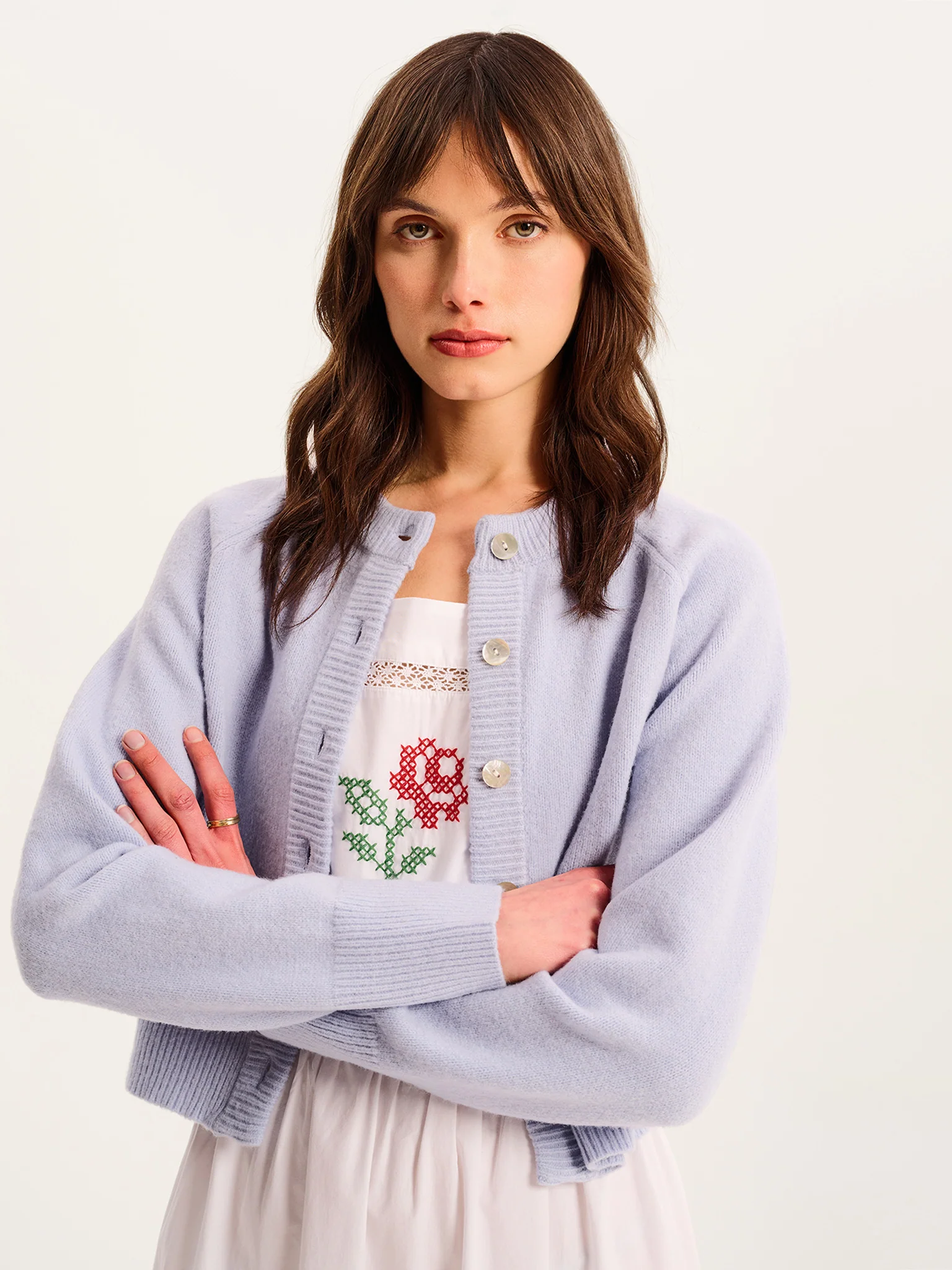 August Cardigan in Light Blue - Image 3