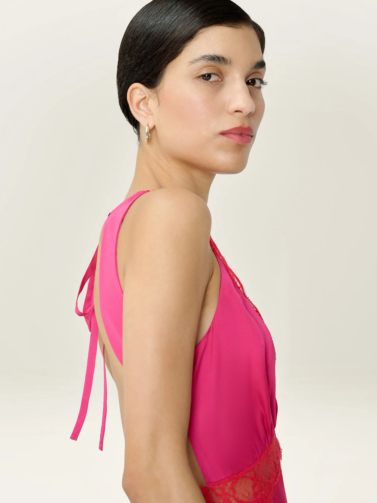 Aurelia Dress in Raspberry / Red - Image 4