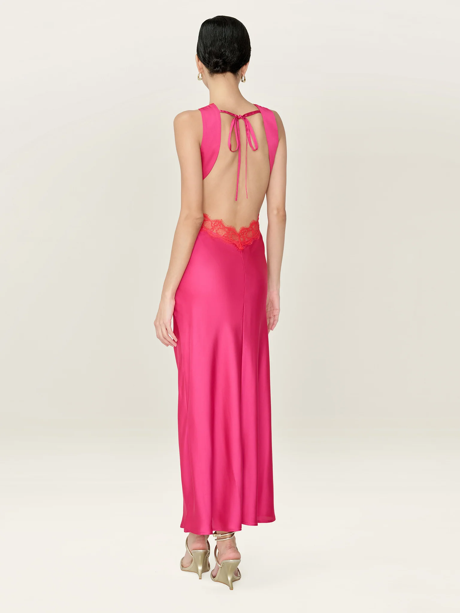Aurelia Dress in Raspberry / Red - Image 7