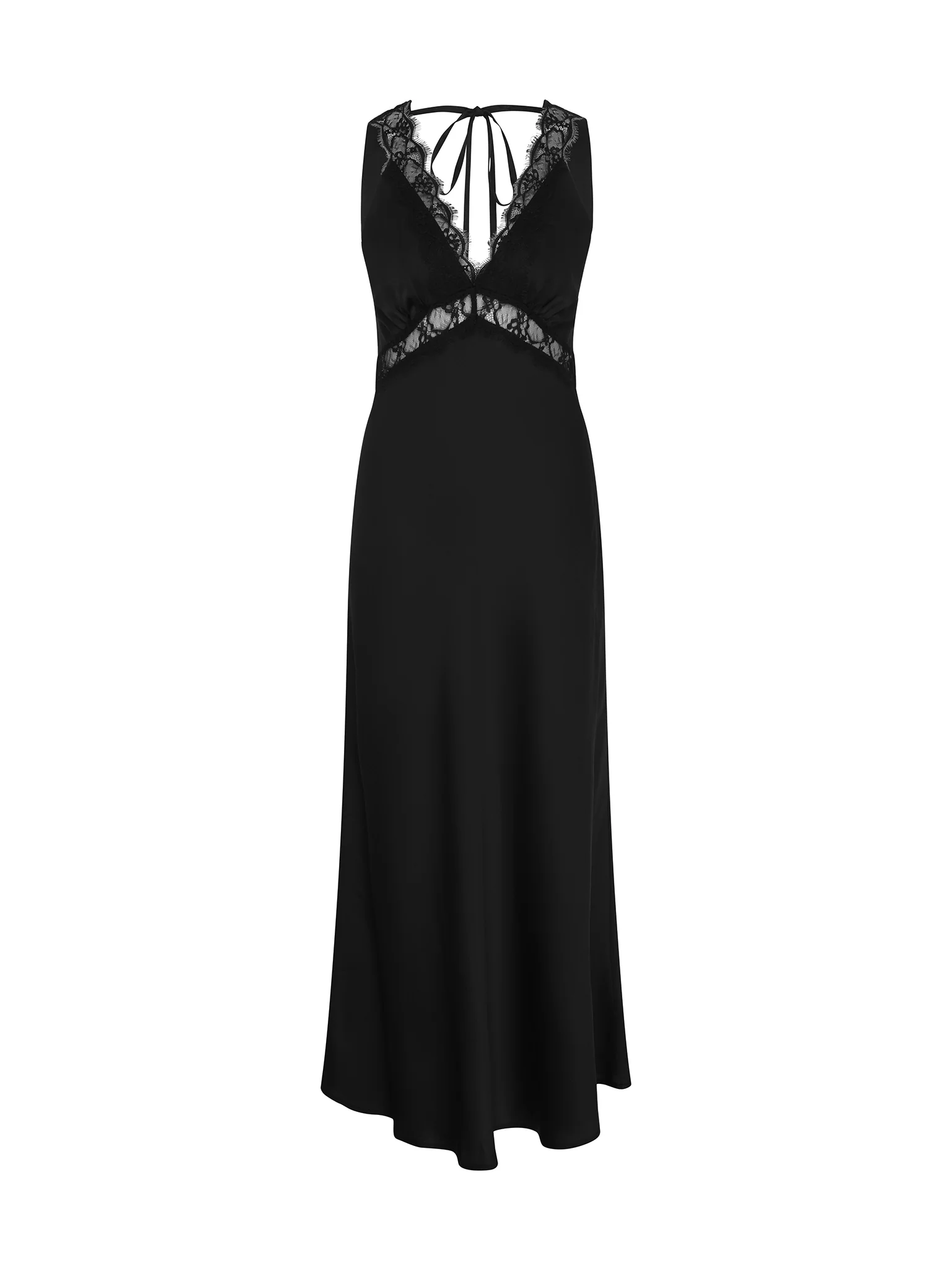 Aurelia Lace Trim Maxi Dress in Black - Image 8