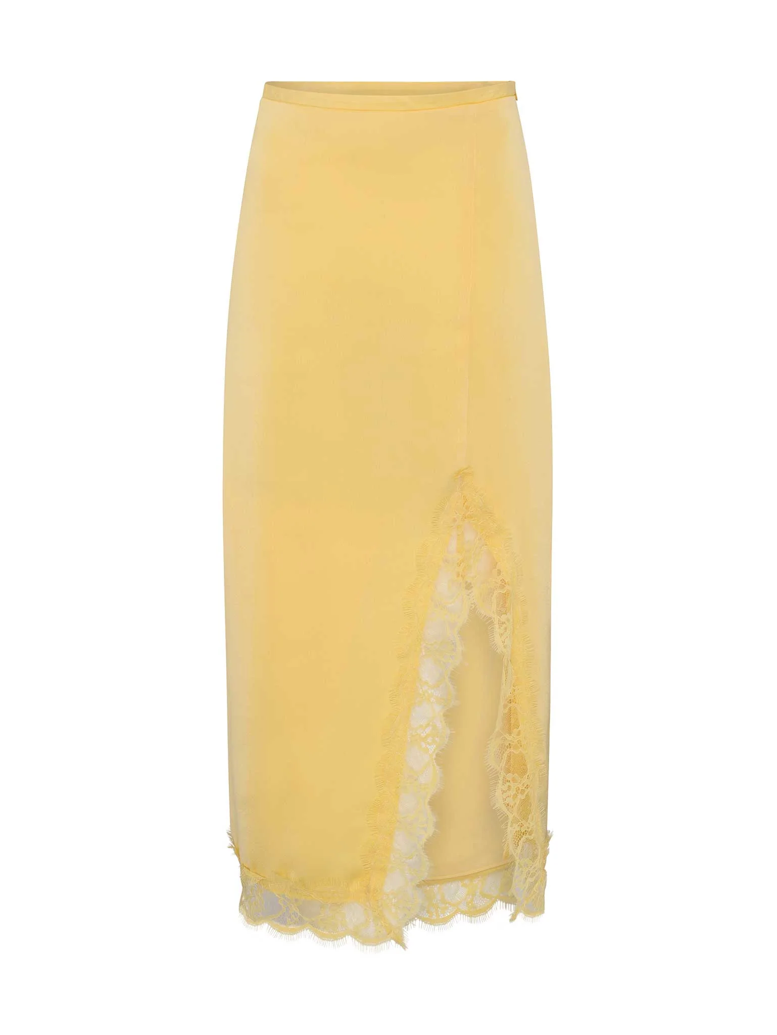 Avari Lace Trim Skirt in Yellow - Image 6