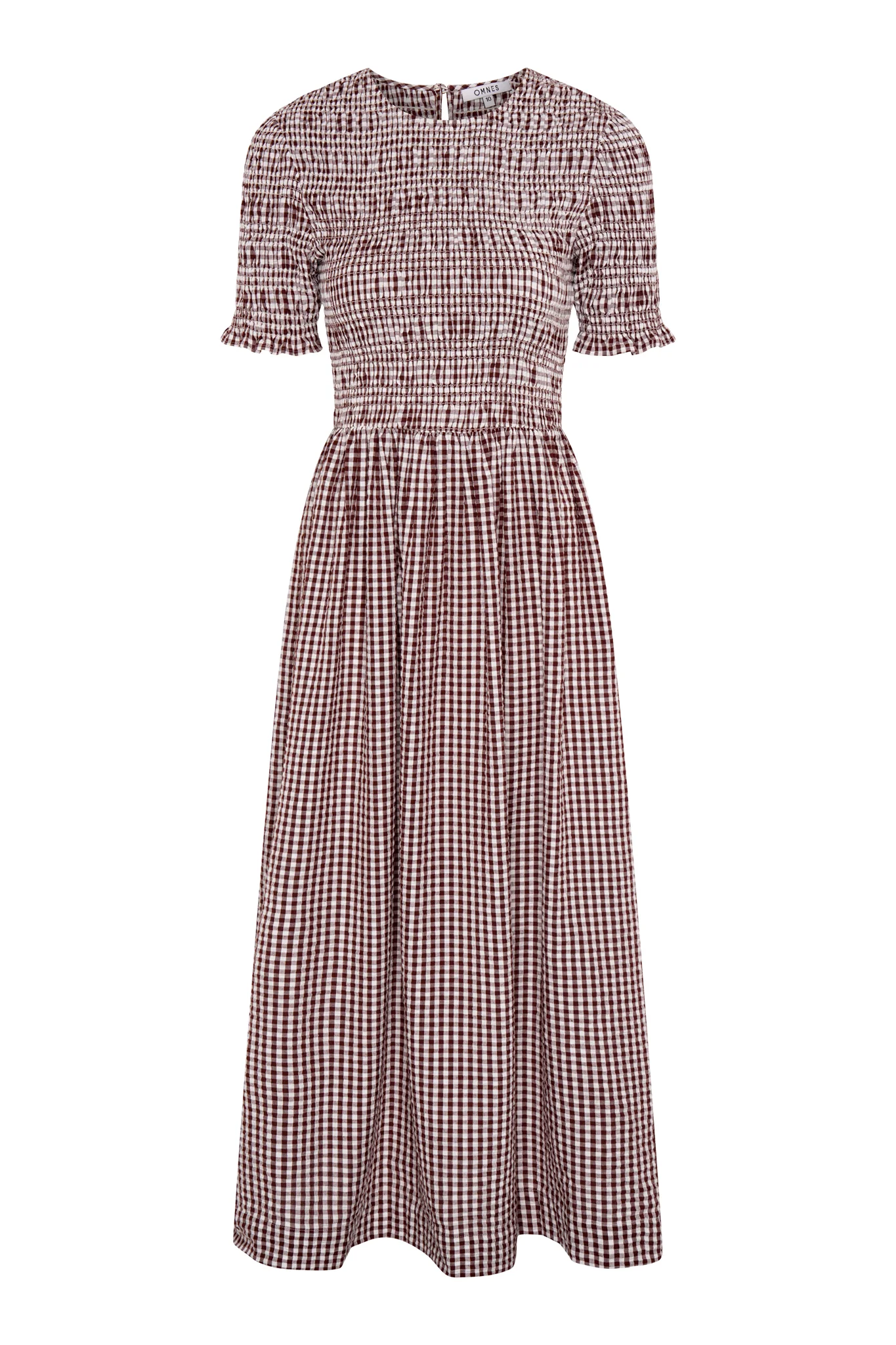 Becky Dress in Brown Gingham - Image 6