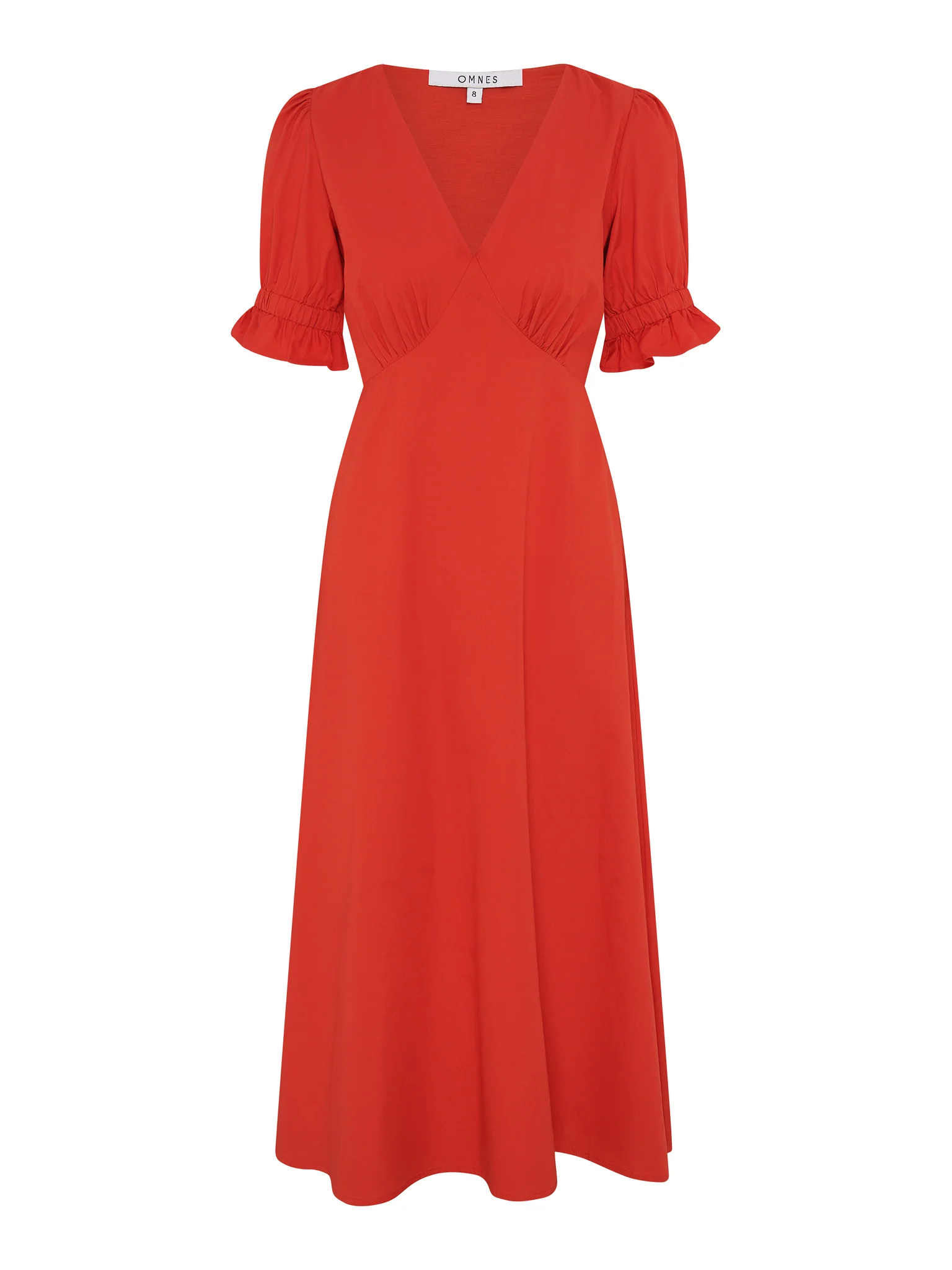 Beverly V Neck Dress in Red - Image 5