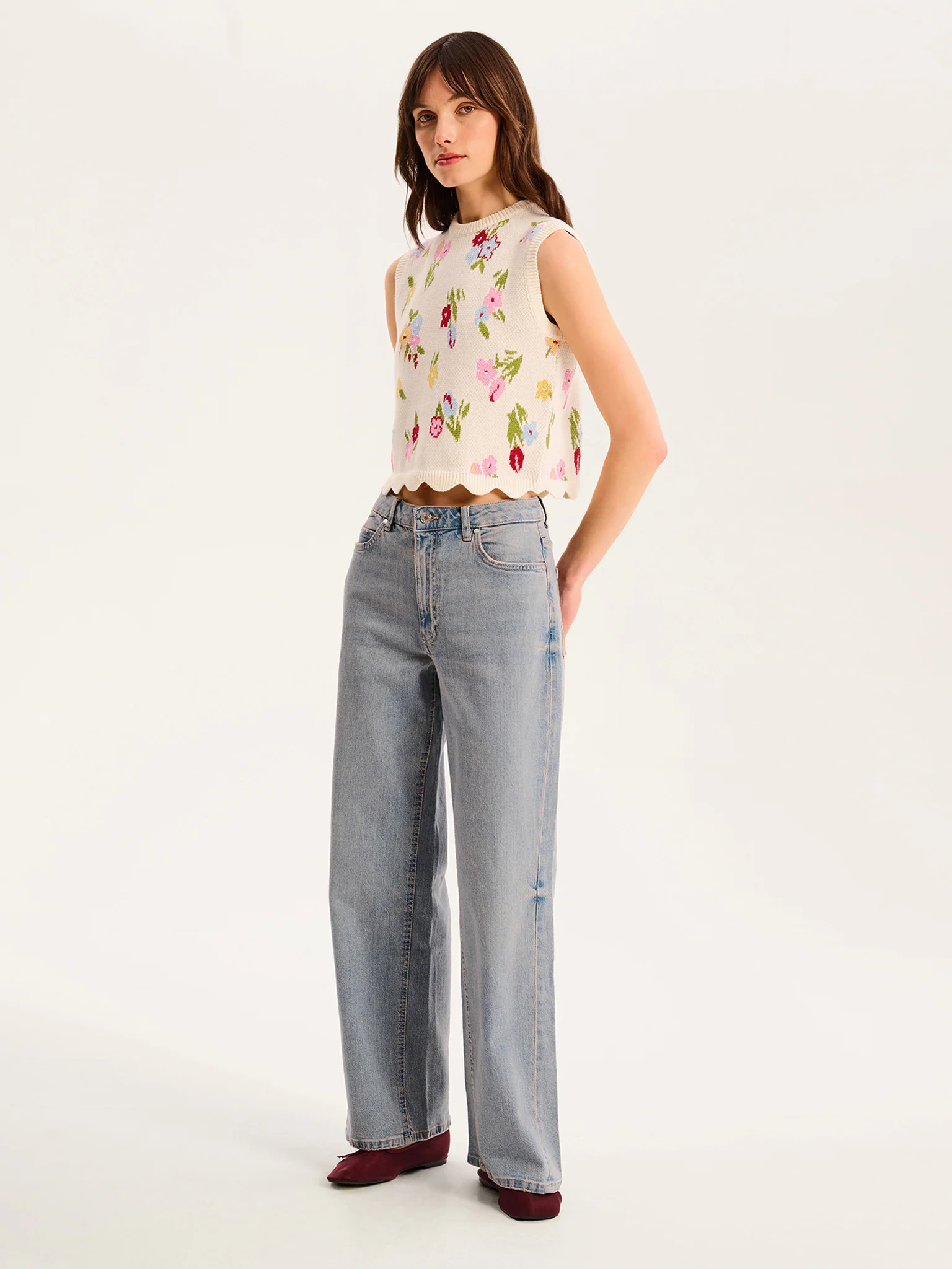 Bibi Floral Knitted Vest - Image 3