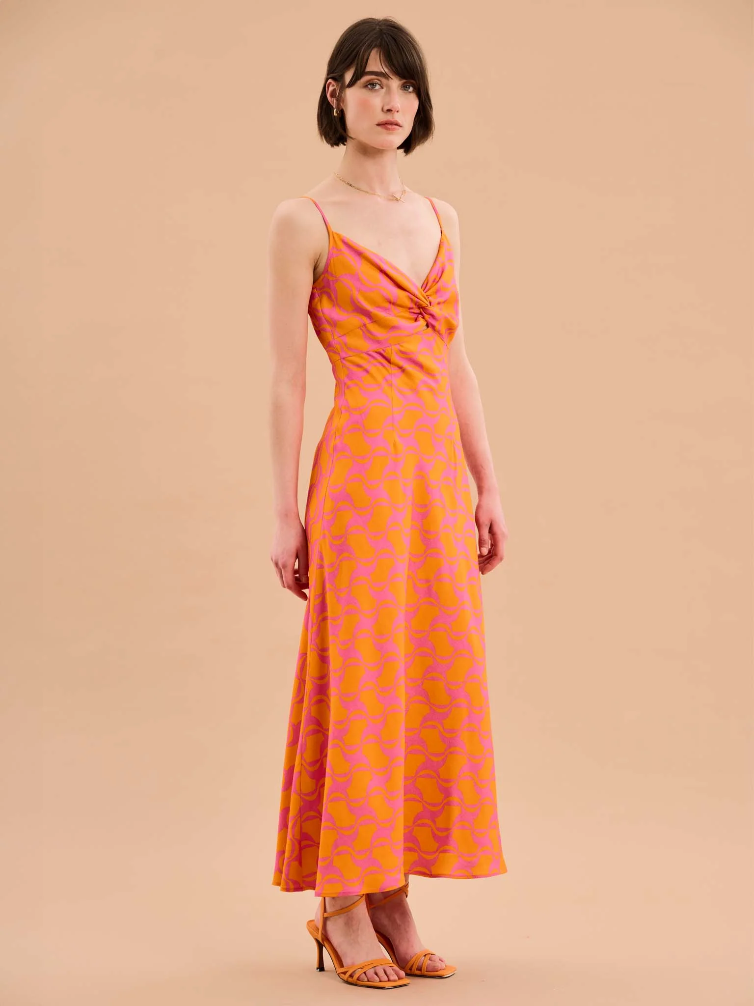 Blossom Geo Print Strappy Dress - Image 2