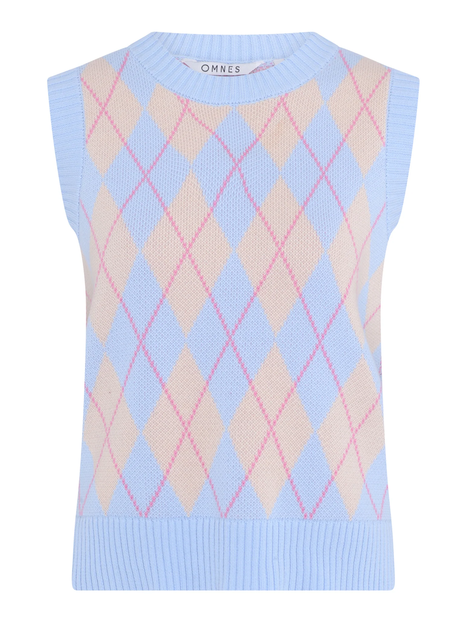 Bobbi Large Check Knitted Vest - Image 4