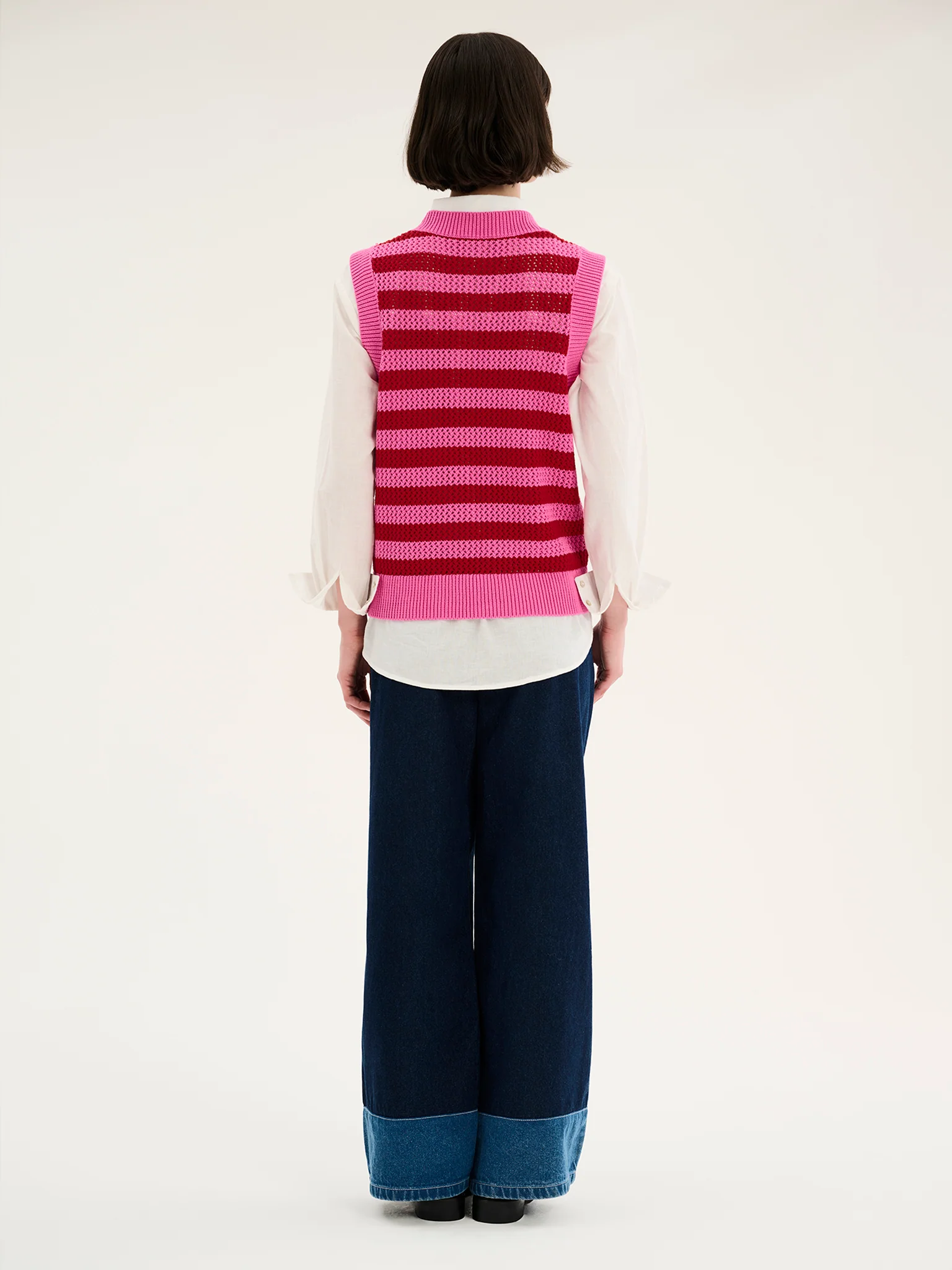Bobbi Stripe Cotton Vest - Image 3