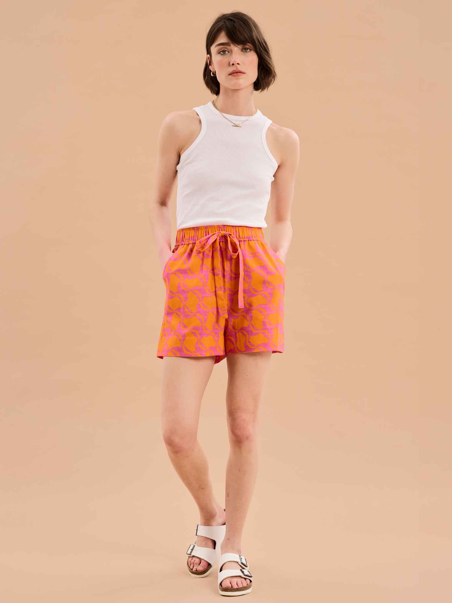Canaria Elasticated Geo Print Shorts - Image 3