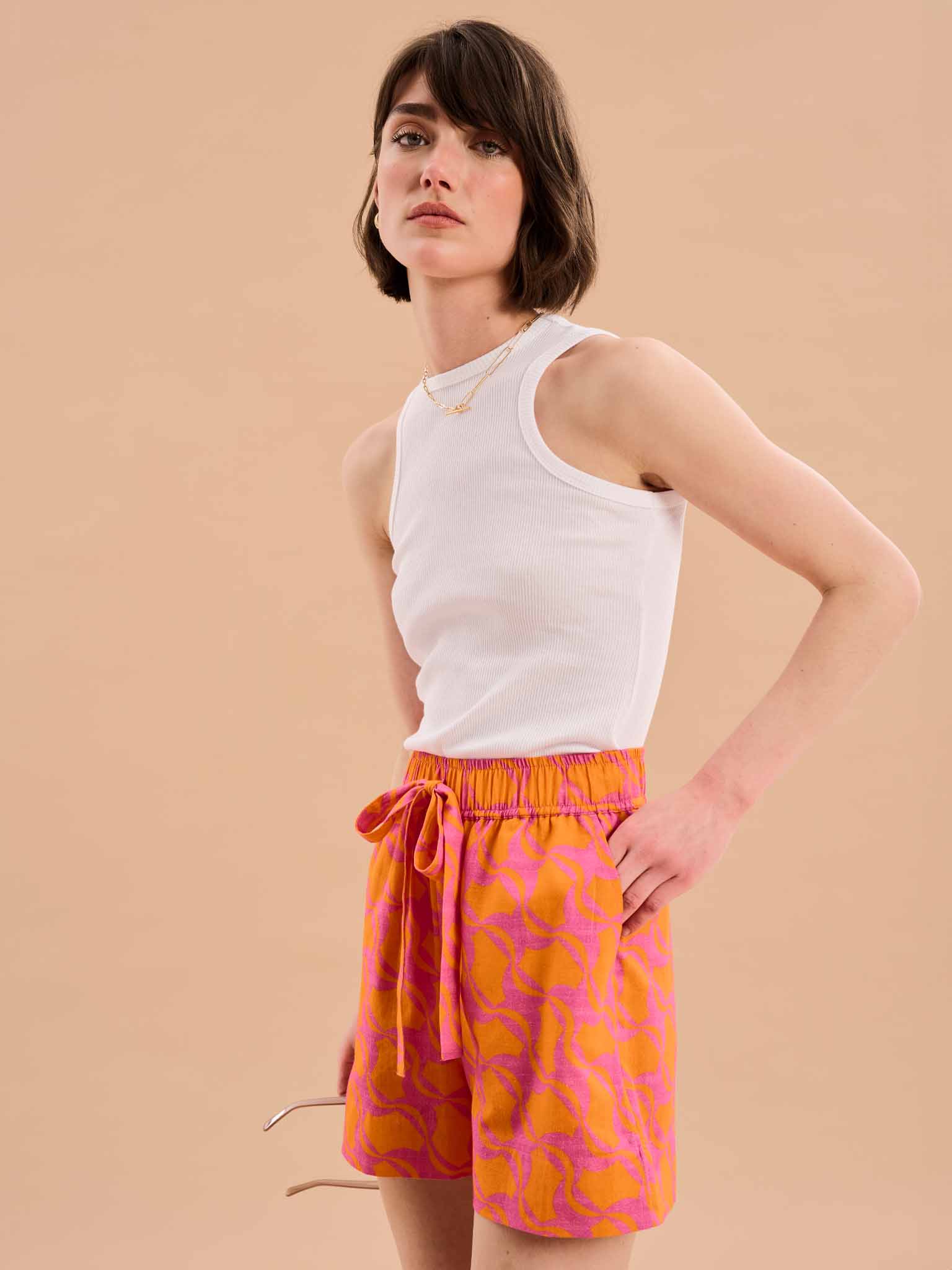 Canaria Elasticated Geo Print Shorts - Image 5
