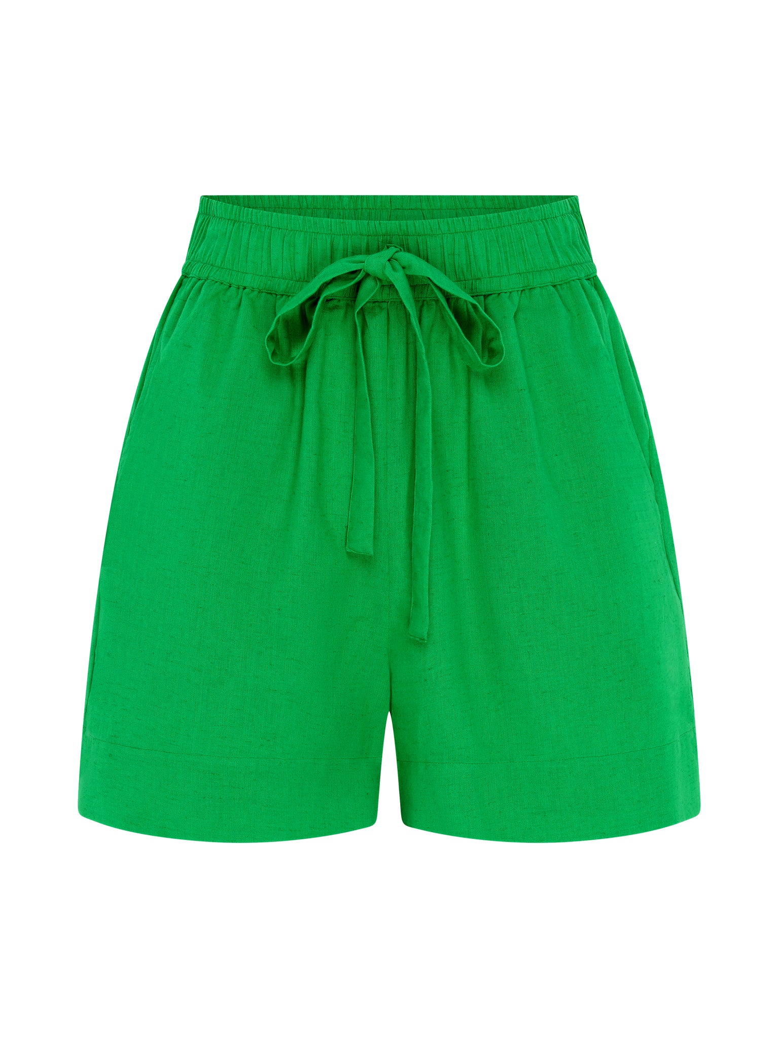 Canaria Elasticated Shorts in Green - Image 6