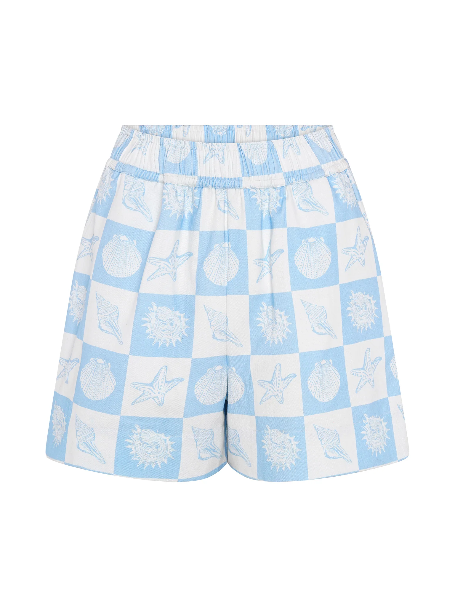 Canaria Short in Shell Checkerboard Print - Image 5
