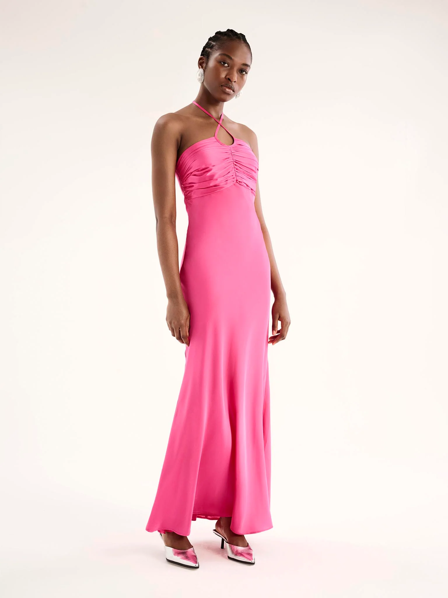 Cecilia Dress in Cerise - Image 4