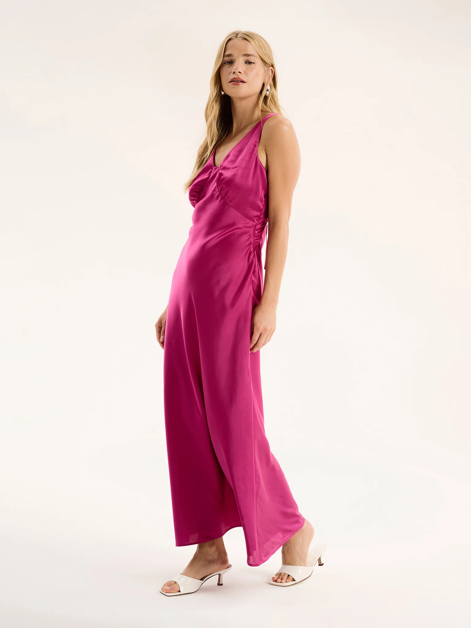Cerelle Dress in Magenta - Image 4